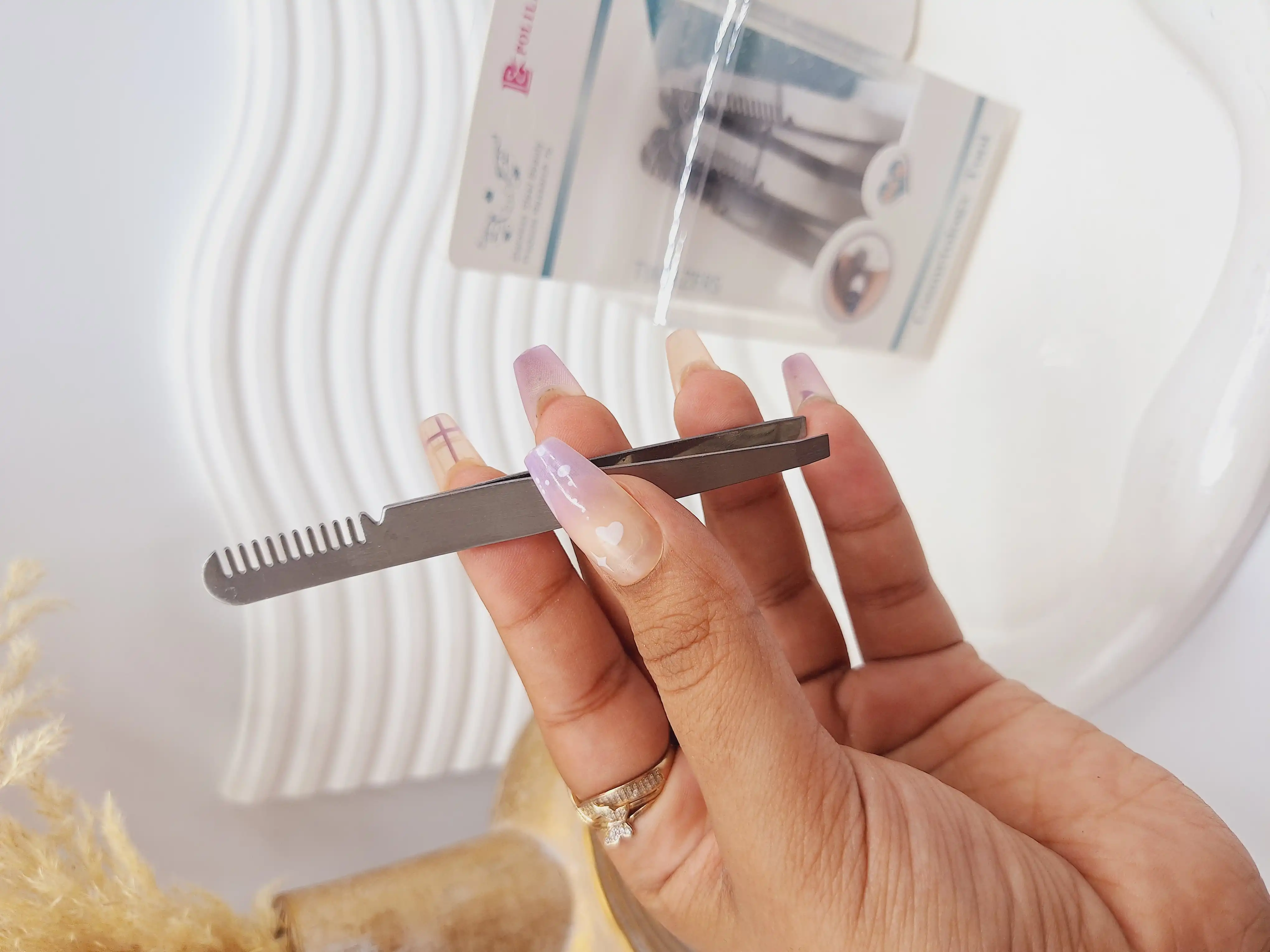 ست موچین و برس جده کننده مژه کد B012