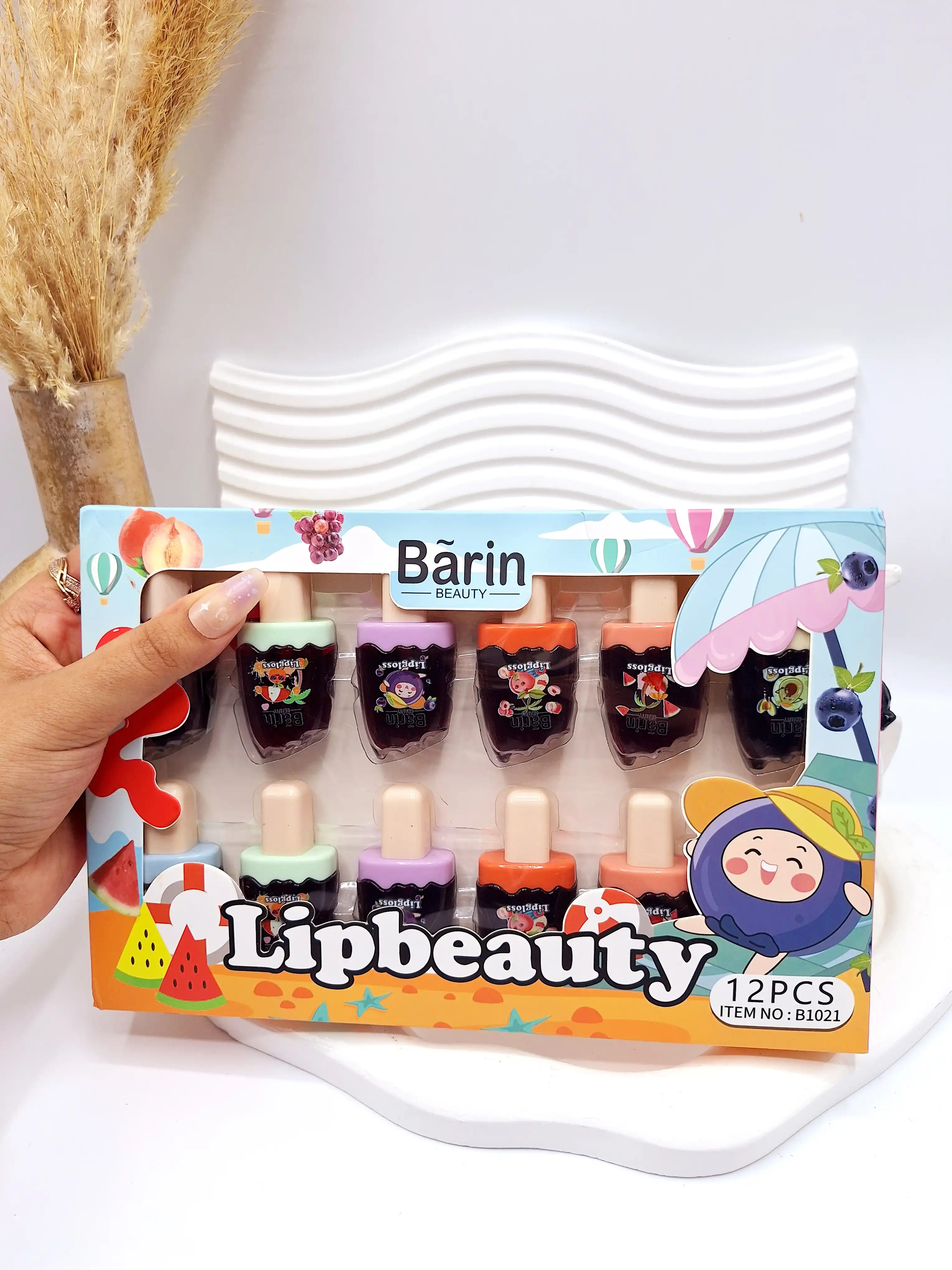 تینت لب بستنی میوه ای برند Barin کد B1021