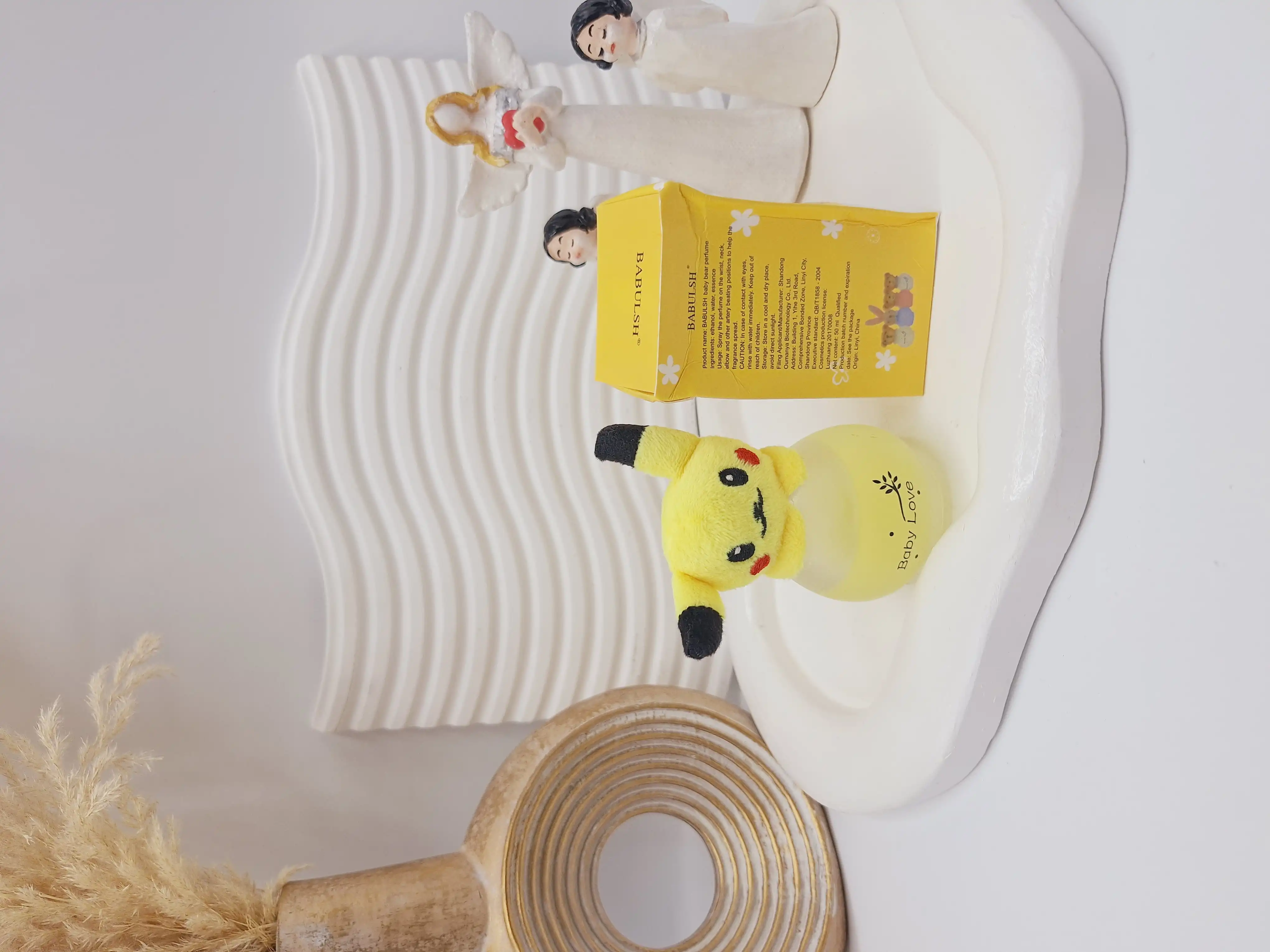 ادکلن عروسکی کودک مدل گوش دار زرد حجم 50 میل کد 240718