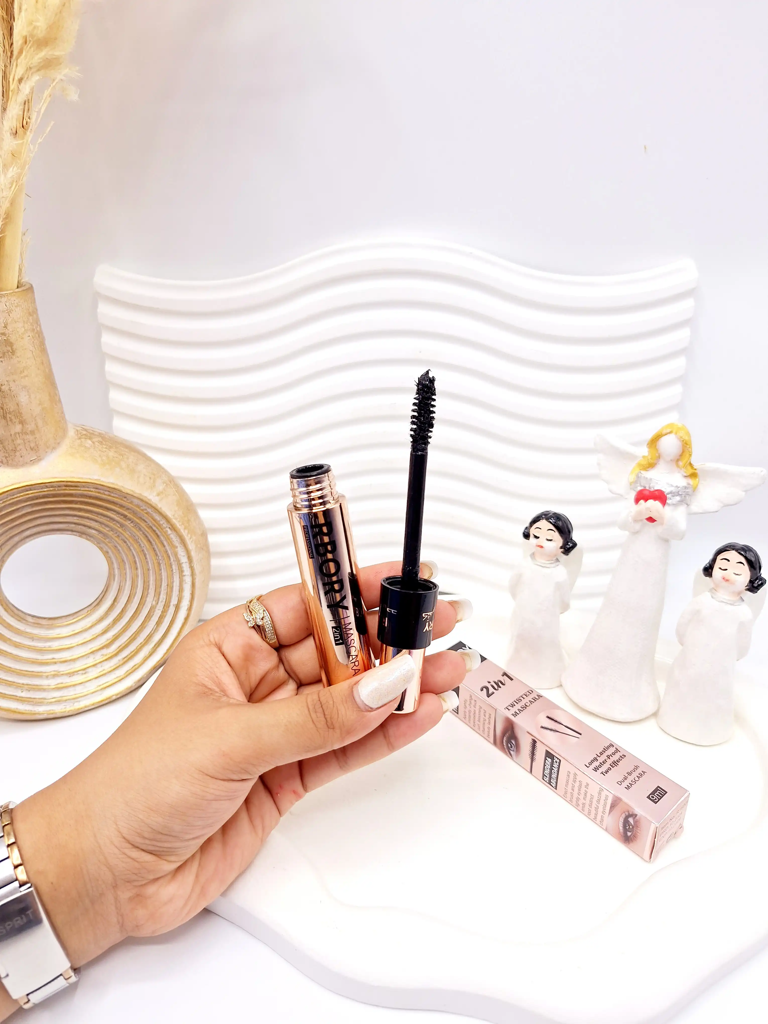 ریمل چشم دو فرچه مجزا حجم دهنده و بلند کننده اورجینال برند RBORY کد 1446