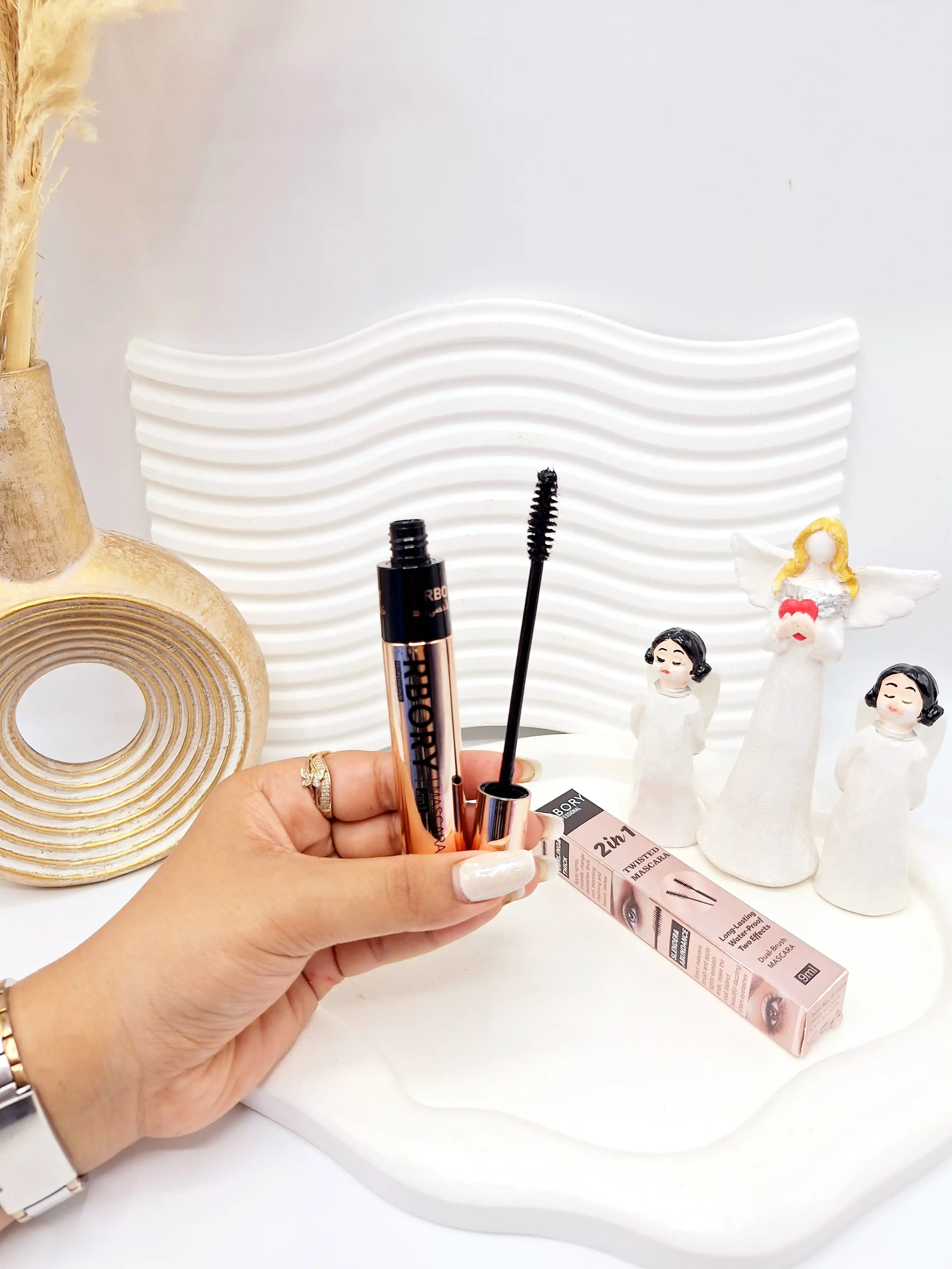 ریمل چشم دو فرچه مجزا حجم دهنده و بلند کننده اورجینال برند RBORY کد 1446