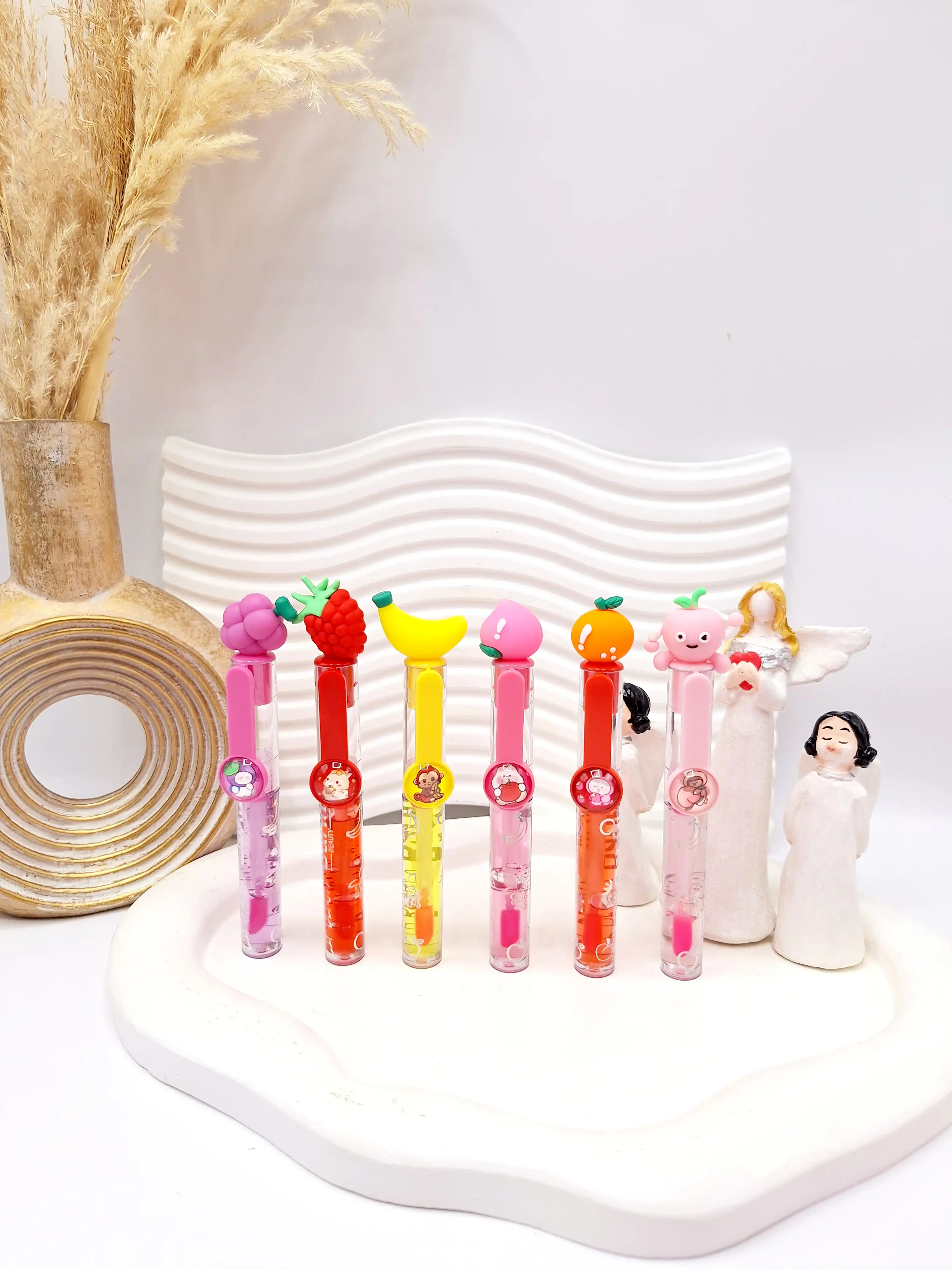 برق لب رنگی طرح خودکاری مدل میوه ای برند Barin کد 1019