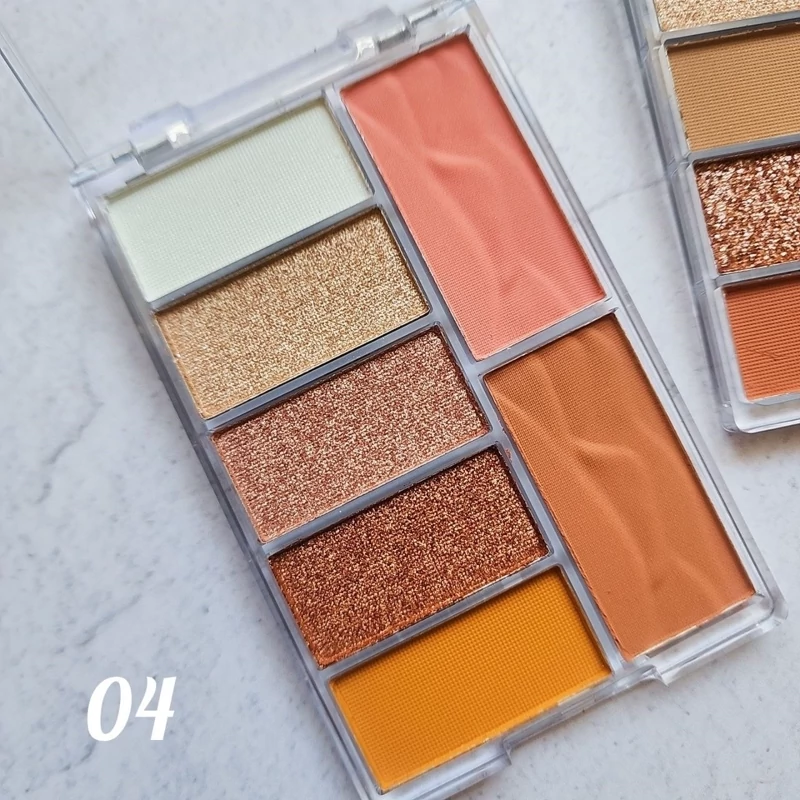 پالت 7رنگ رژ گونه و سایه چشم عطری اورجینال Merrycolor کد MC1109