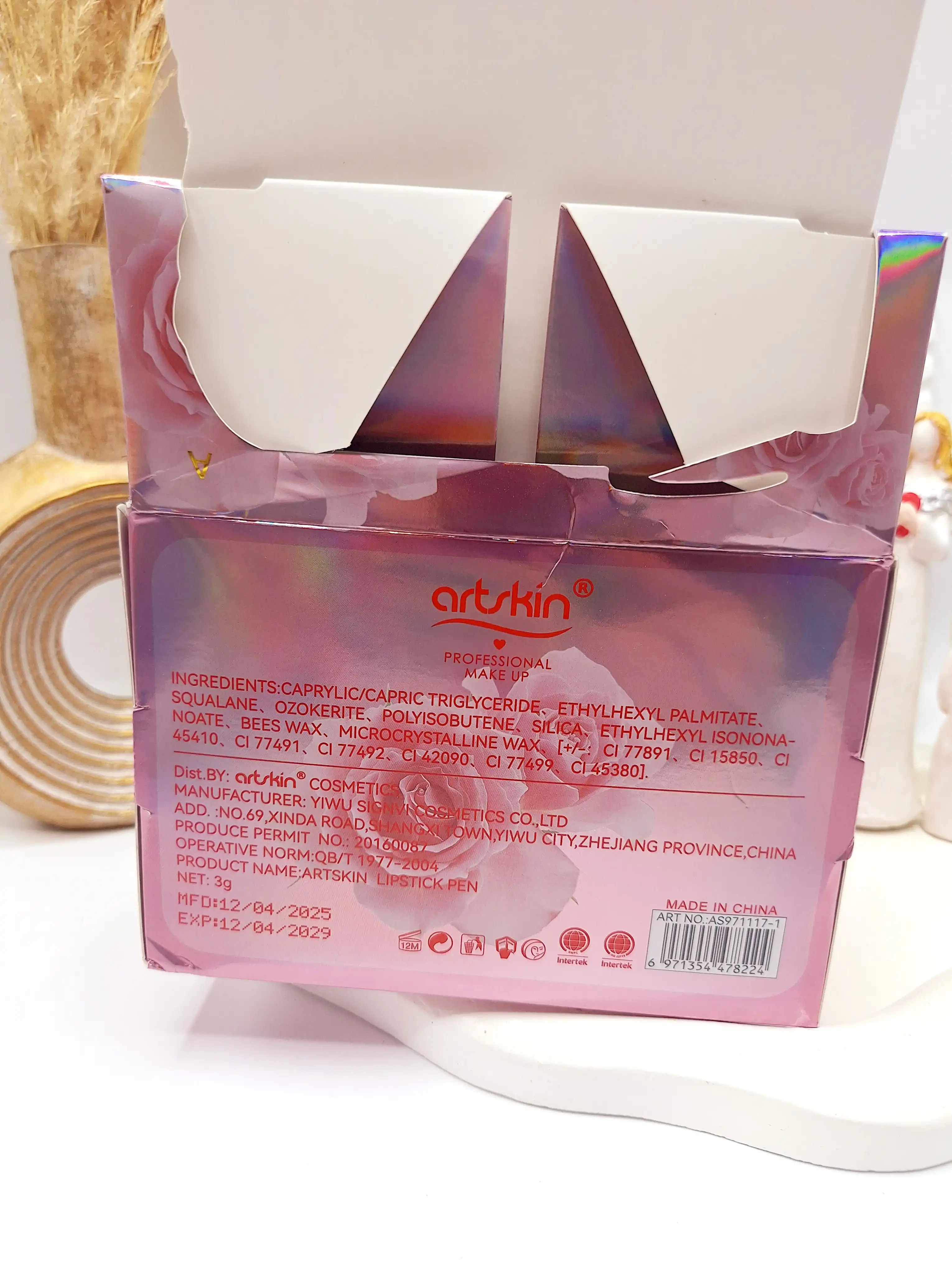 پک 6 تایی رژ لب مدادی پیچی برند آرت اسکین کد AS971117