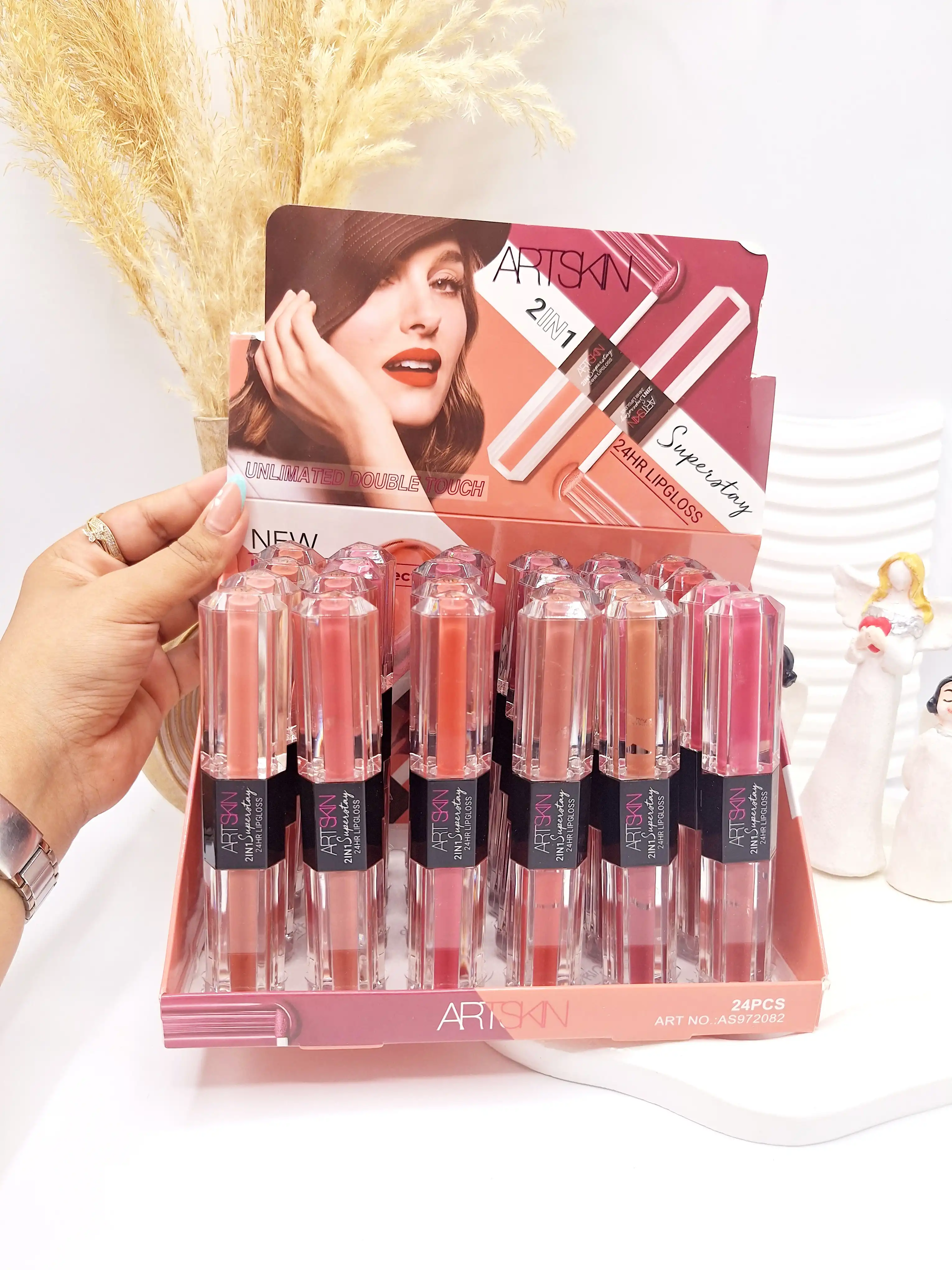 پک 6 تایی رژ مایع دو سر برند آرت اسکین کد AS972082