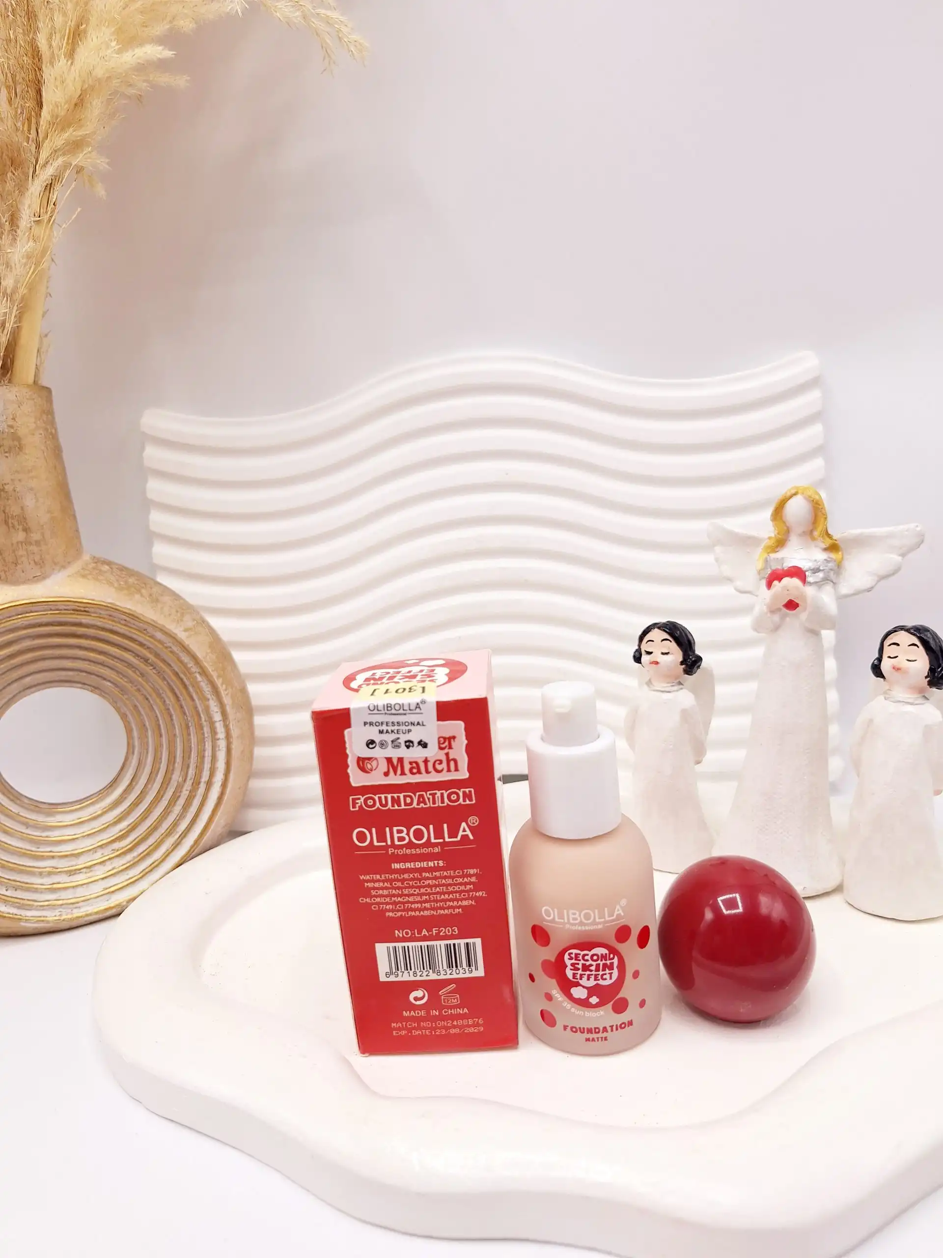 کرم پودر مات برند AOLIBOLLA کارتن قرمز کد F203