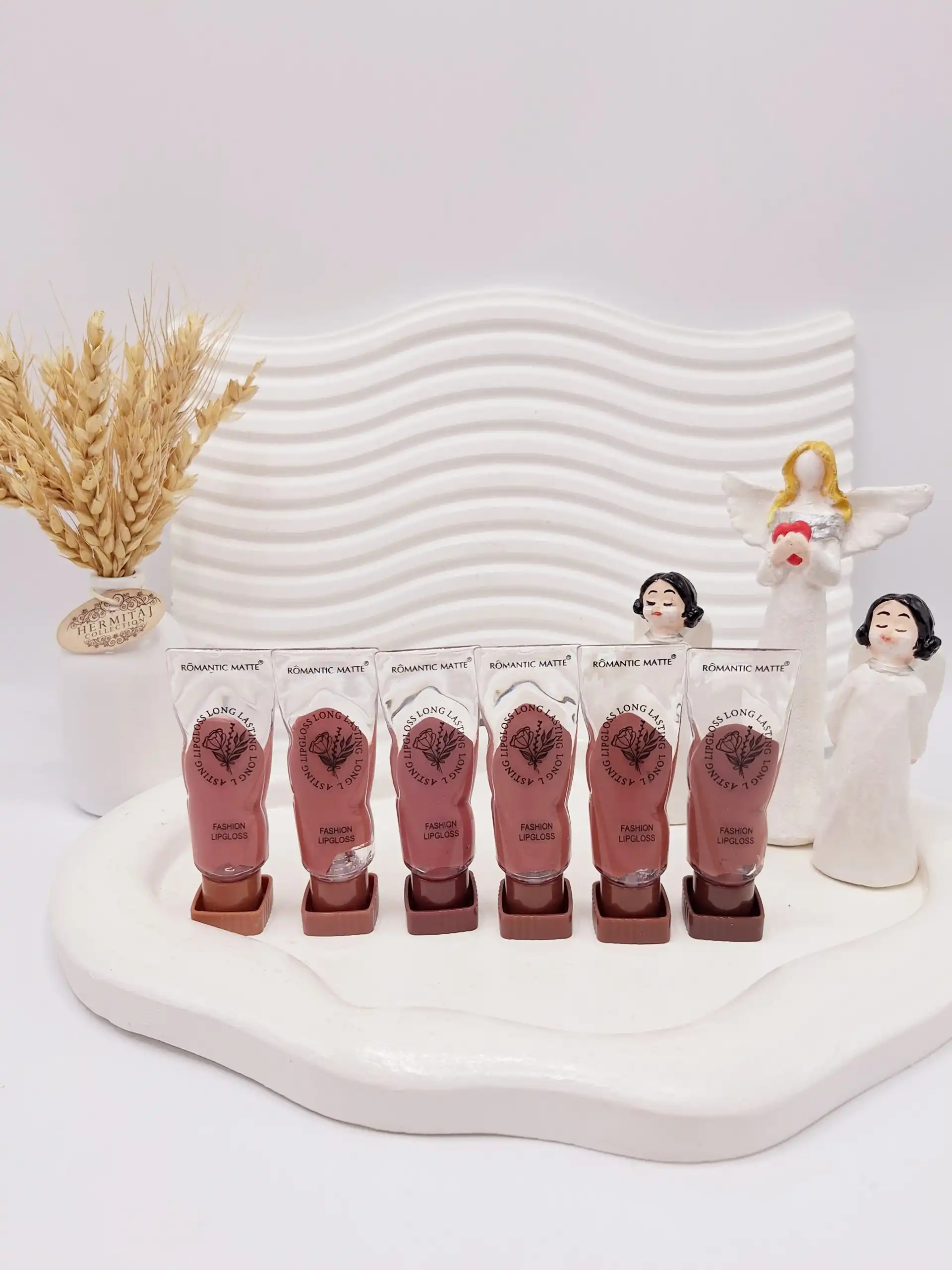 پک رژ لب مایع 6تایی شیشه ای برند رومانتیک مات کد 9987