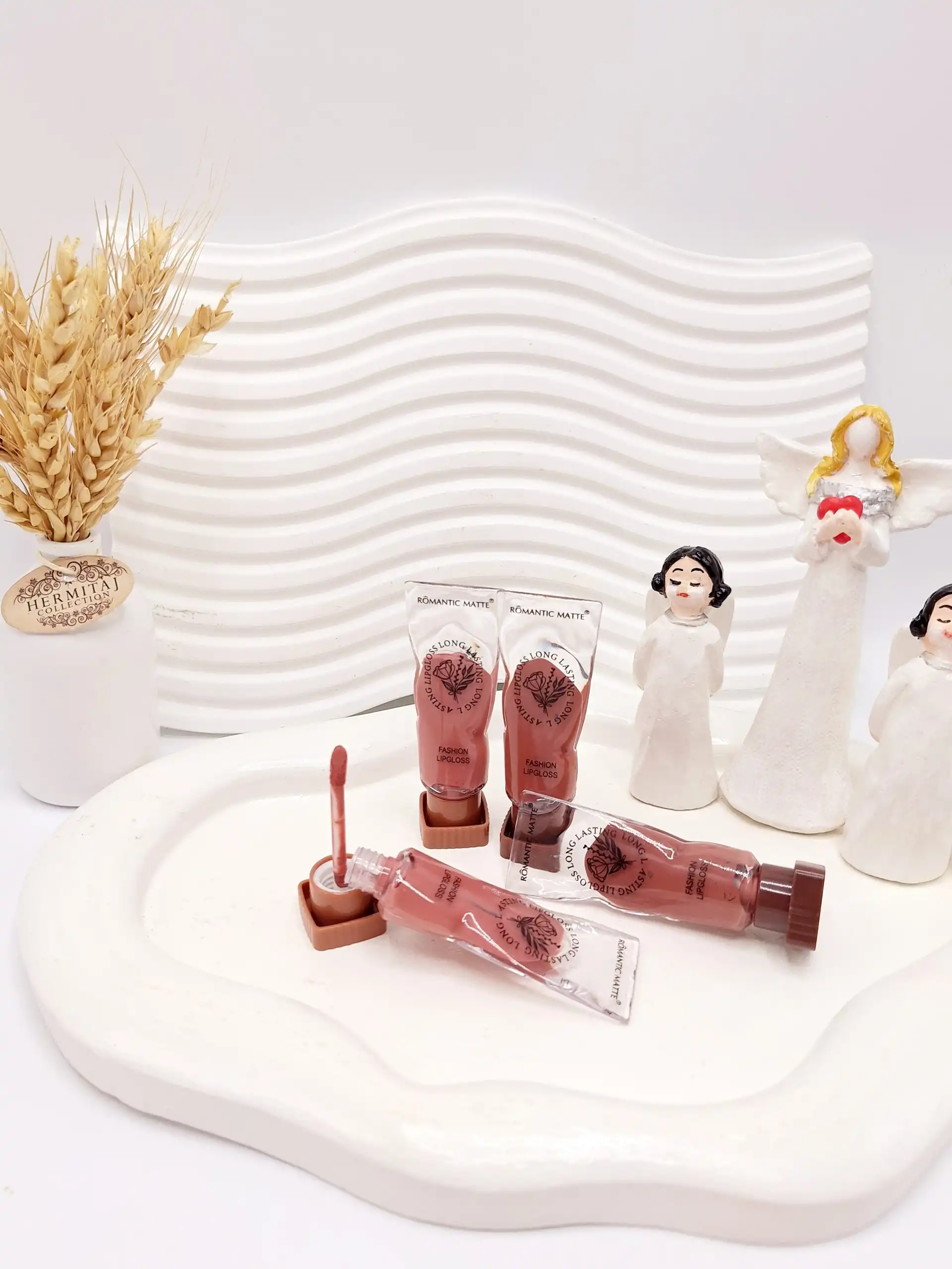 پک رژ لب مایع 6تایی شیشه ای برند رومانتیک مات کد 9987