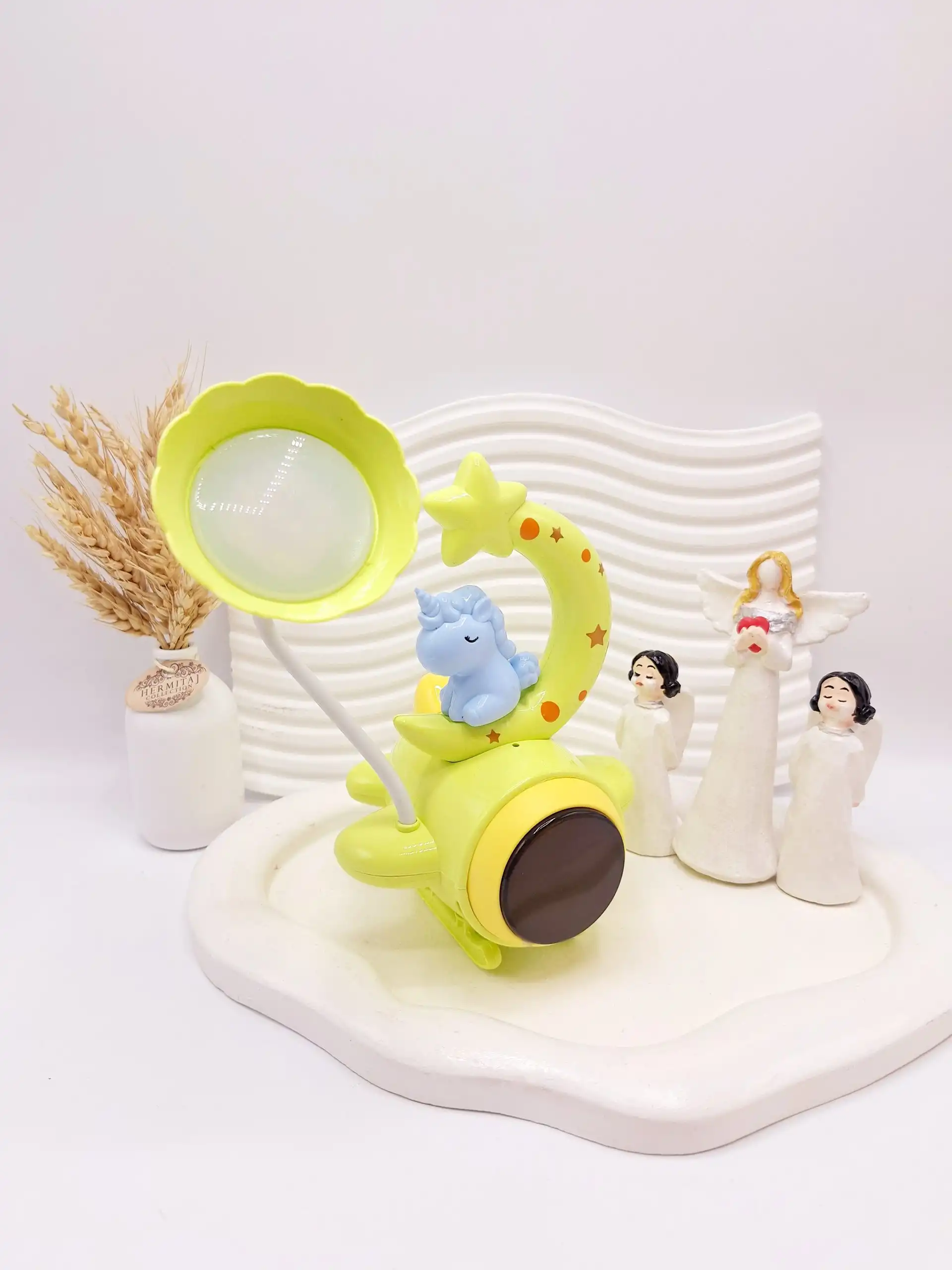 چراغ مطالعه فانتزی طرح هلیکوپتر و اسب تک شاخ کد HQ-12D-1