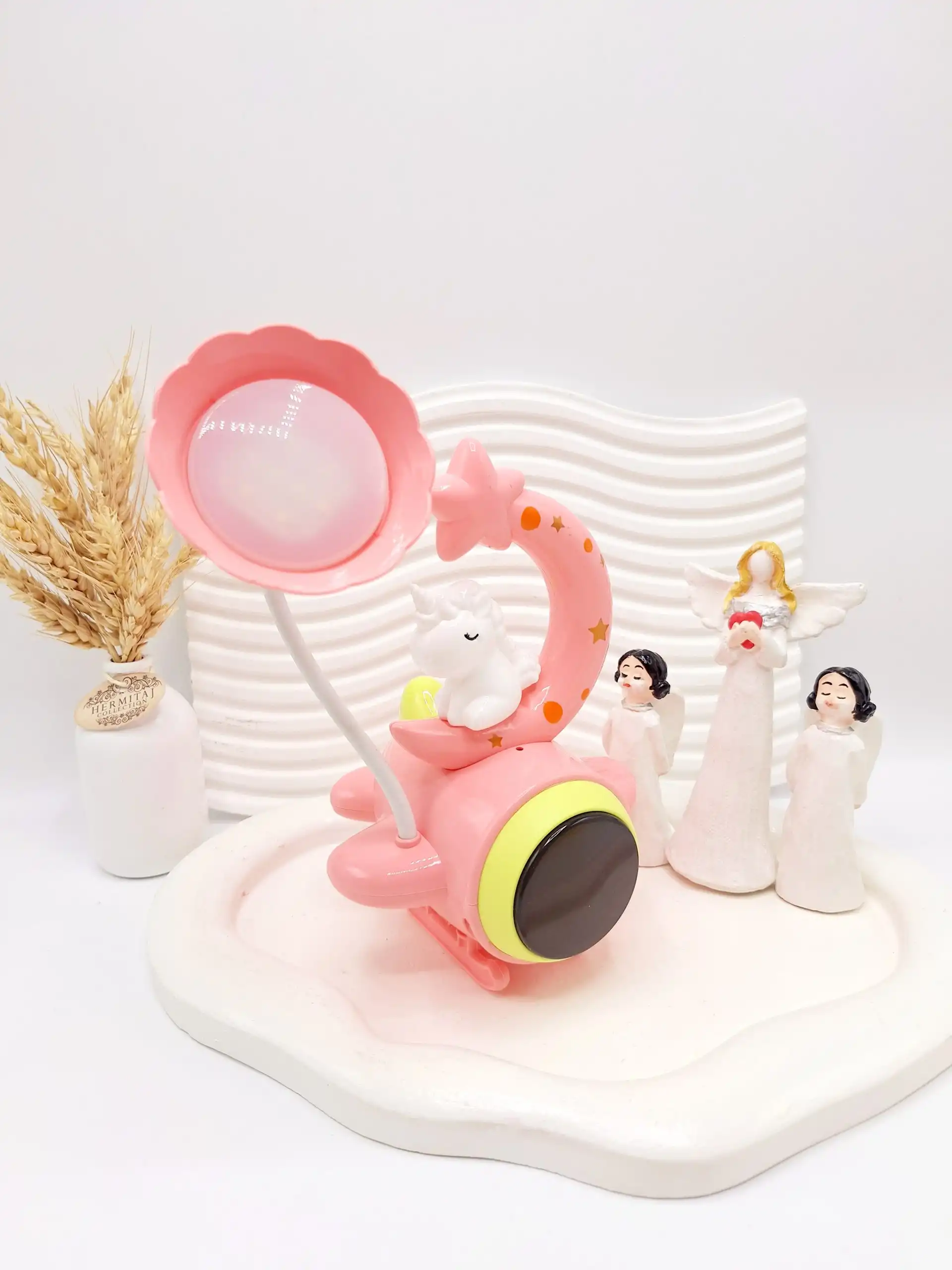 چراغ مطالعه فانتزی طرح هلیکوپتر و اسب تک شاخ کد HQ-12D-1