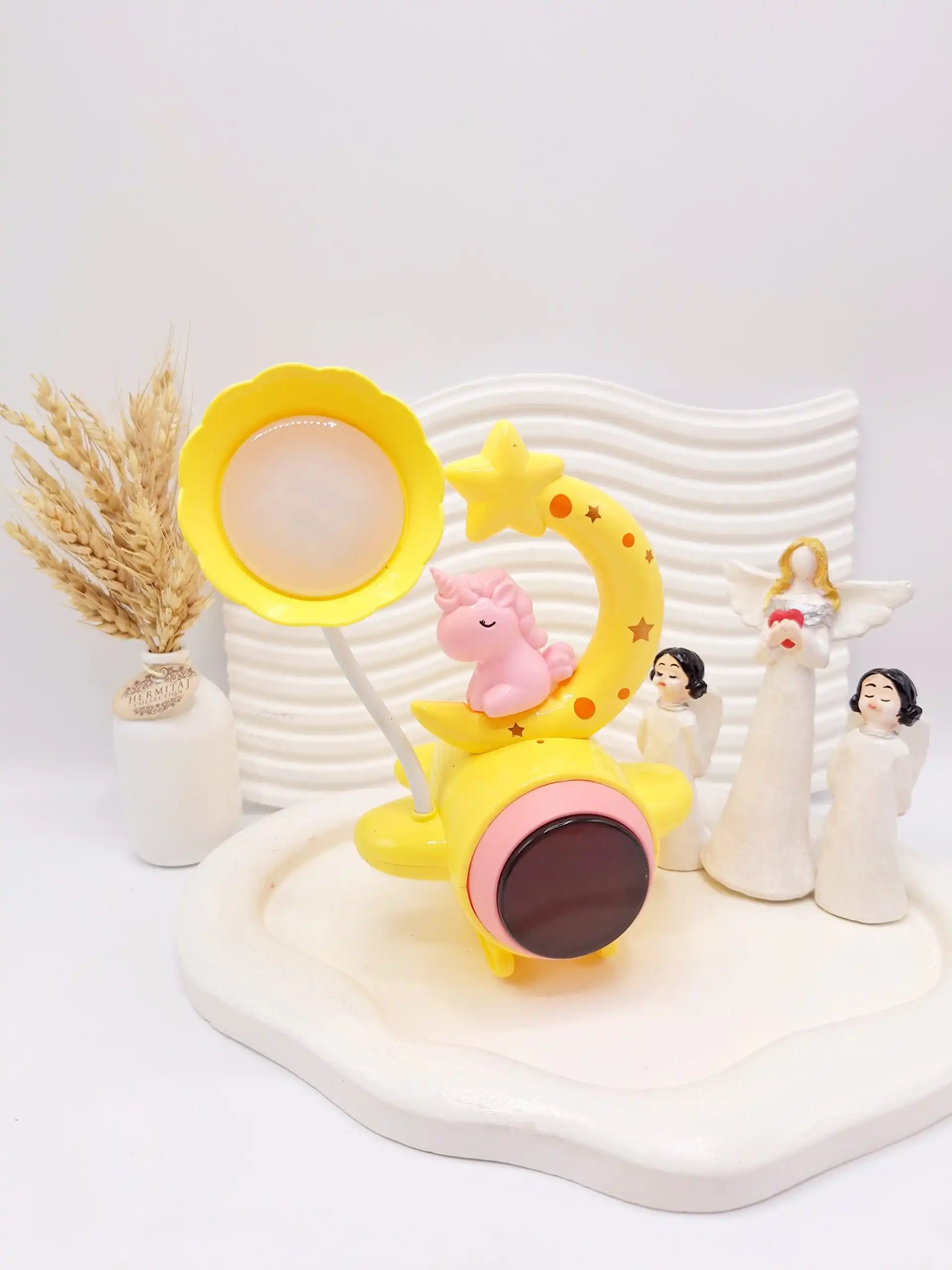 چراغ مطالعه فانتزی طرح هلیکوپتر و اسب تک شاخ کد HQ-12D-1