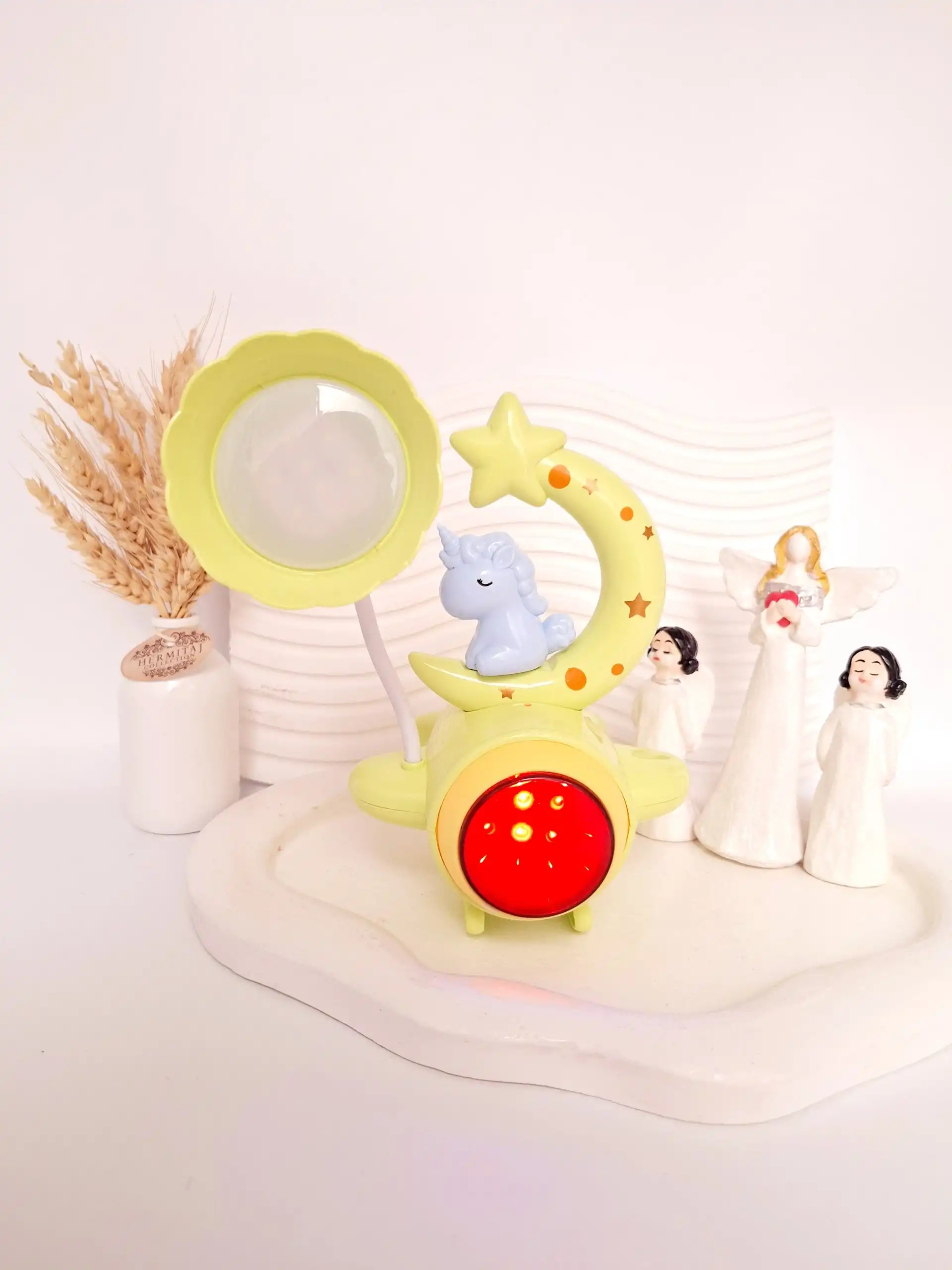 چراغ مطالعه فانتزی طرح هلیکوپتر و اسب تک شاخ کد HQ-12D-1