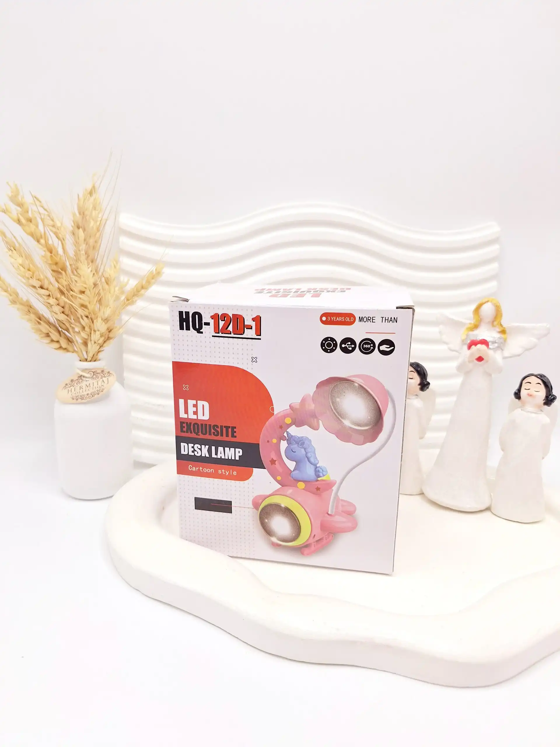 چراغ مطالعه فانتزی طرح هلیکوپتر و اسب تک شاخ کد HQ-12D-1