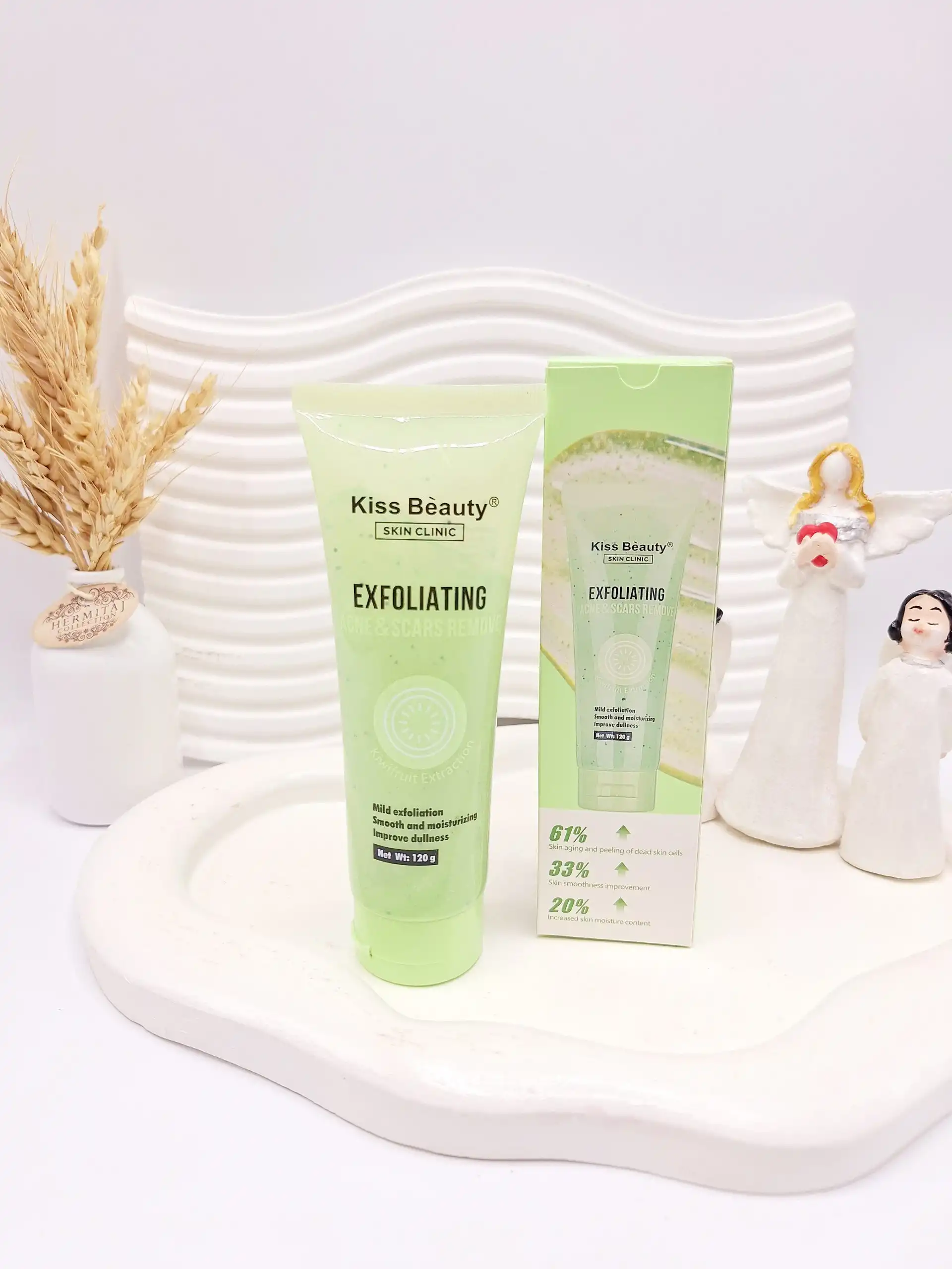 اسکراب لایه بردار روشن کننده و رفع تیرگی کیوی برند کیس بیوتی کد 1241