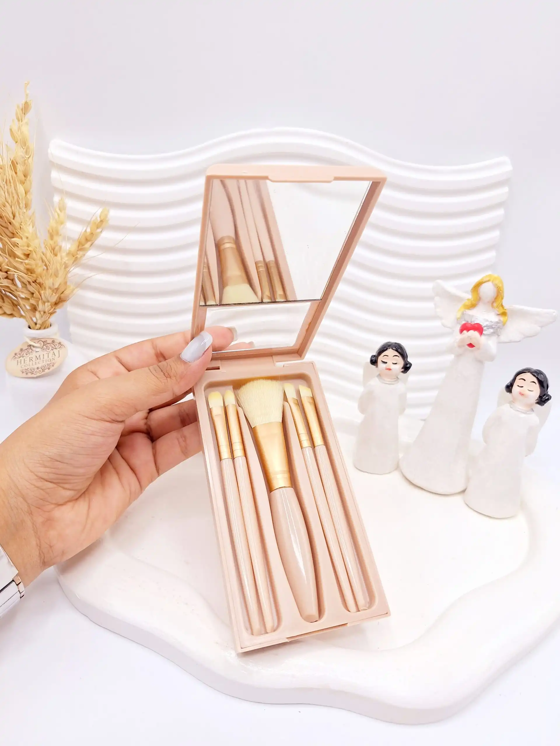 پک براش آینه دار 5 تکه دسته بلند کالباسی