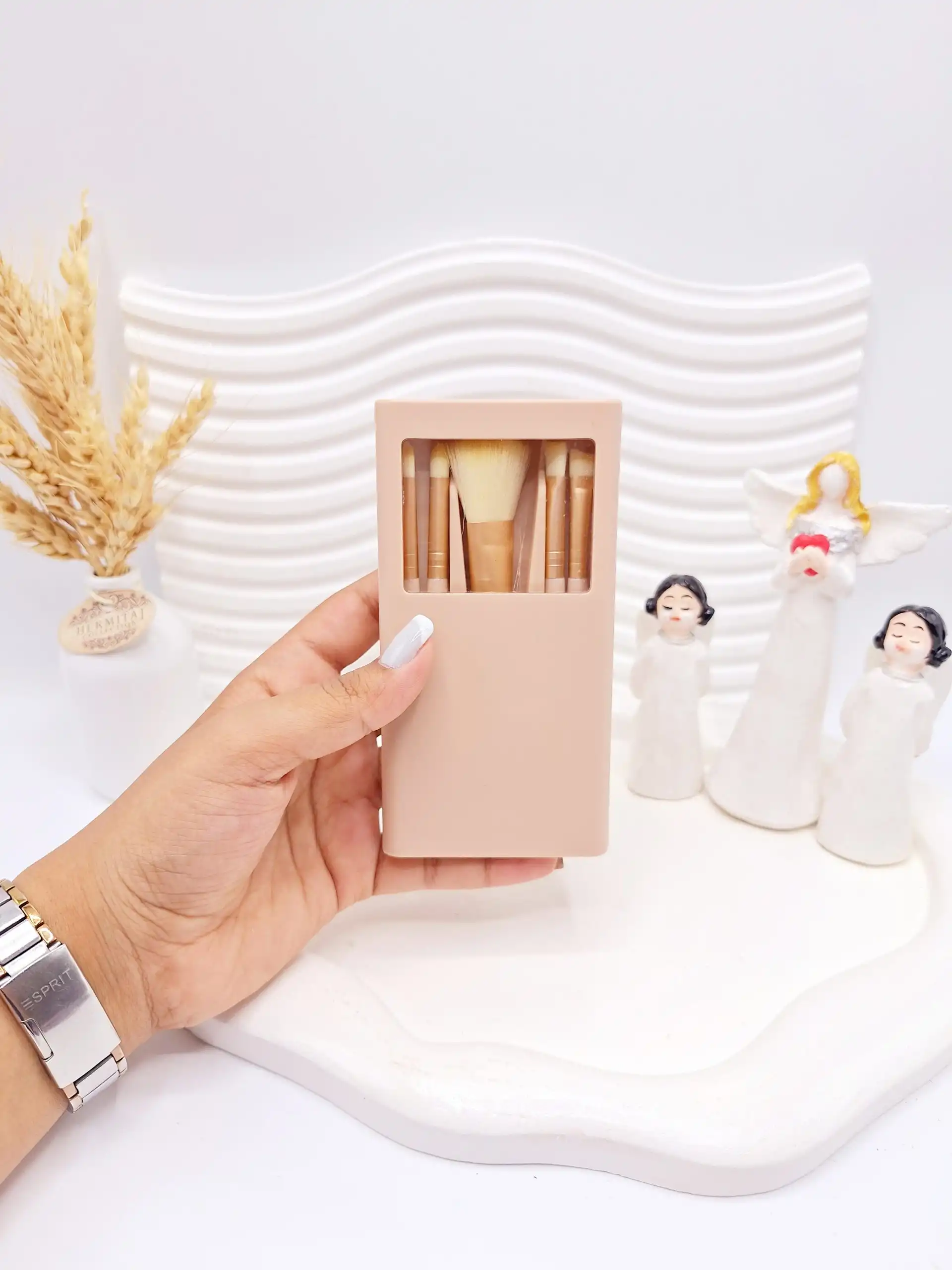 پک براش آینه دار 5 تکه دسته بلند کالباسی