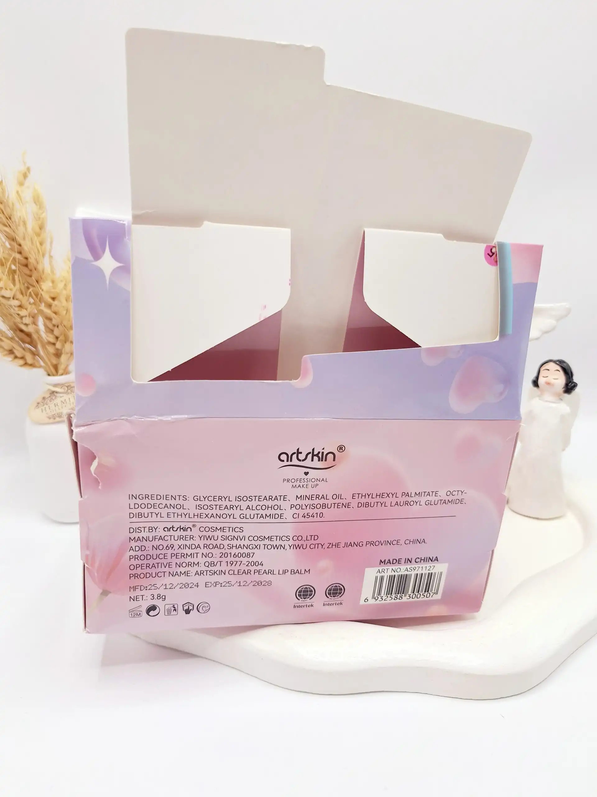 بالم لب شاین دار پوکه قلبی شیشه ای برند آرت اسکین کد 971127