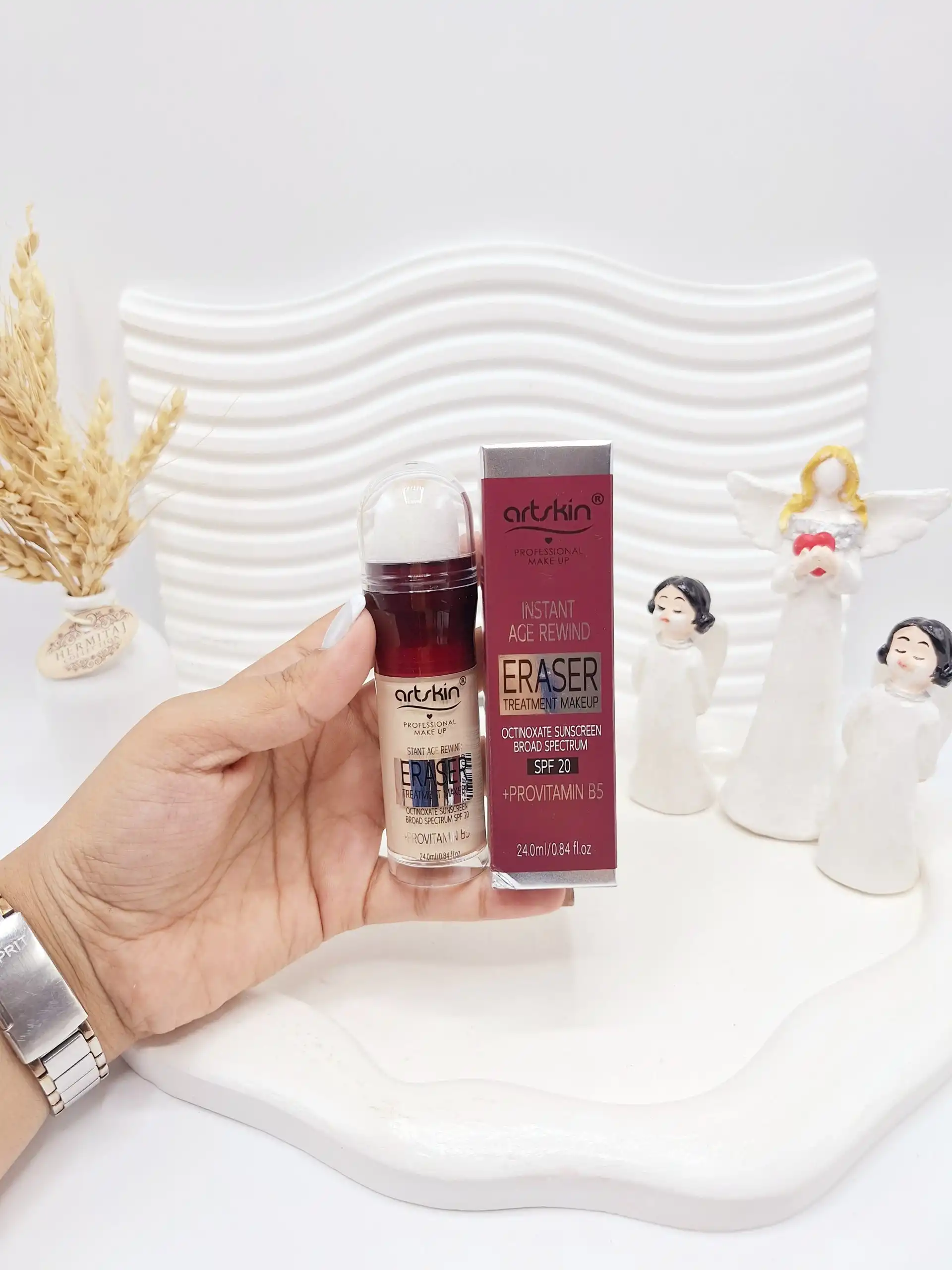 کانسیلر و کرم پودر پد دار 2 کاره آرت اسکین کد 973169