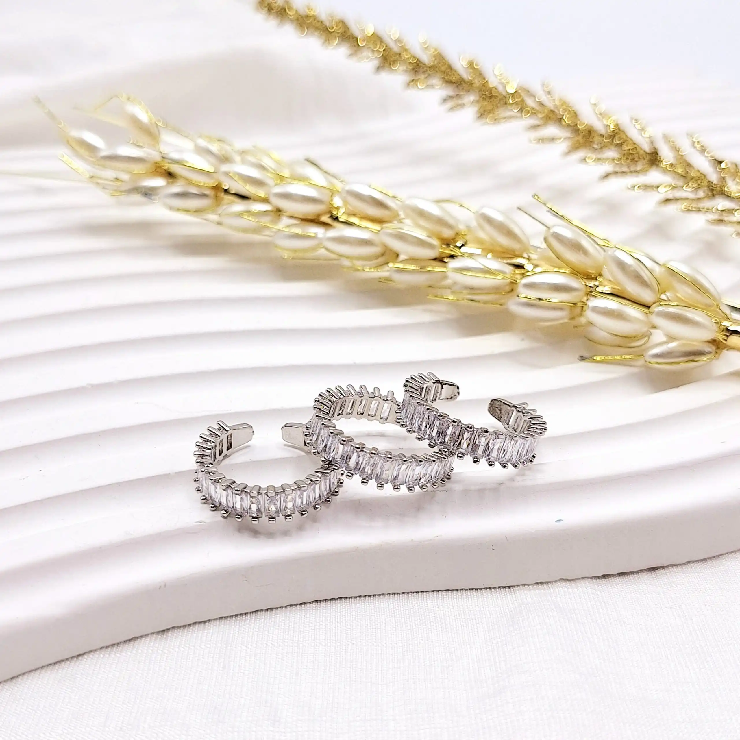 انگشتر پینترستی تنیسی نقره ای