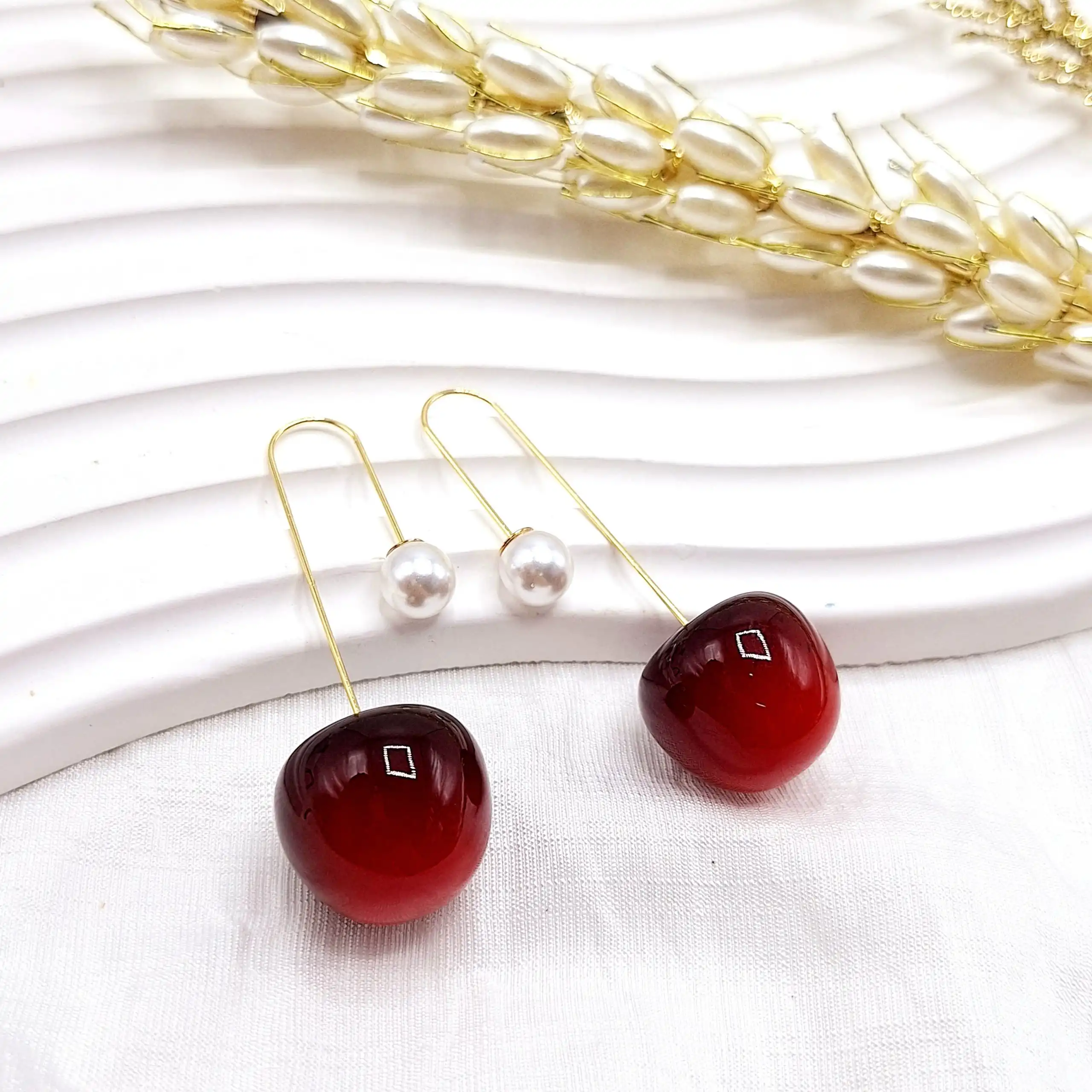 گوشواره پینترستی گیلاسی مراوریدی