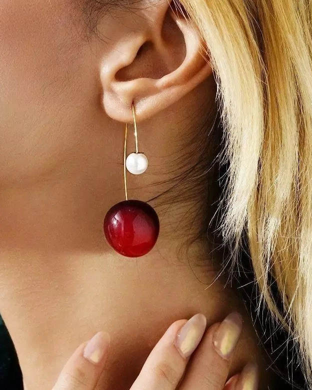 گوشواره پینترستی گیلاسی مراوریدی