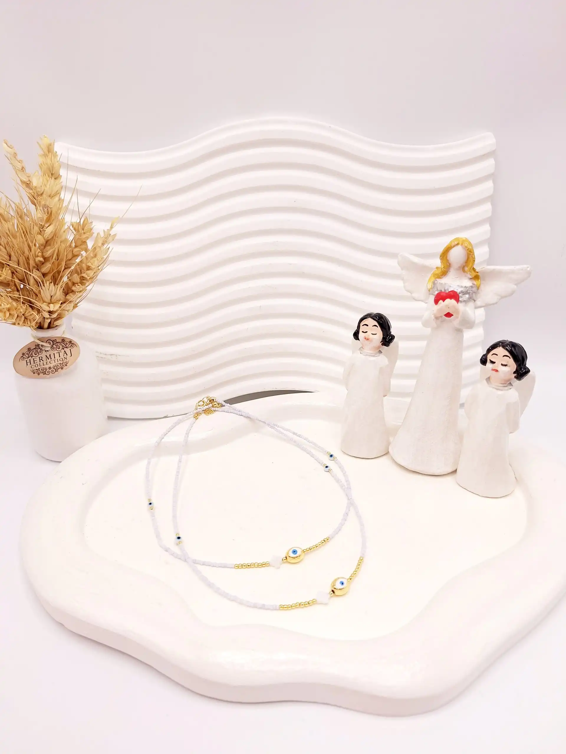 گردنبند تابستونی مراورید و چشم زخم