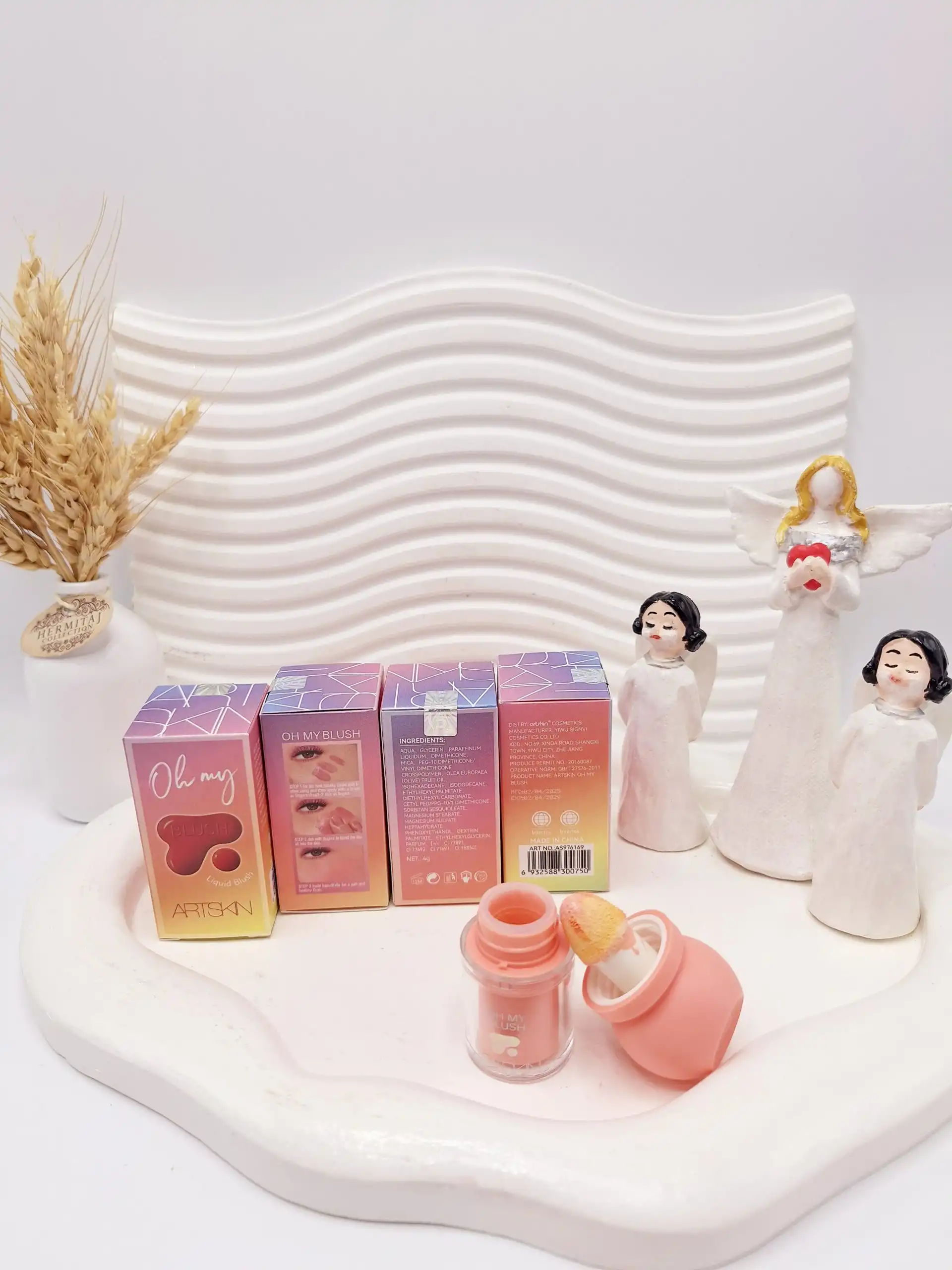 رژ گونه مایع پد دار آبرنگی برند آرت اسکین کد 976169