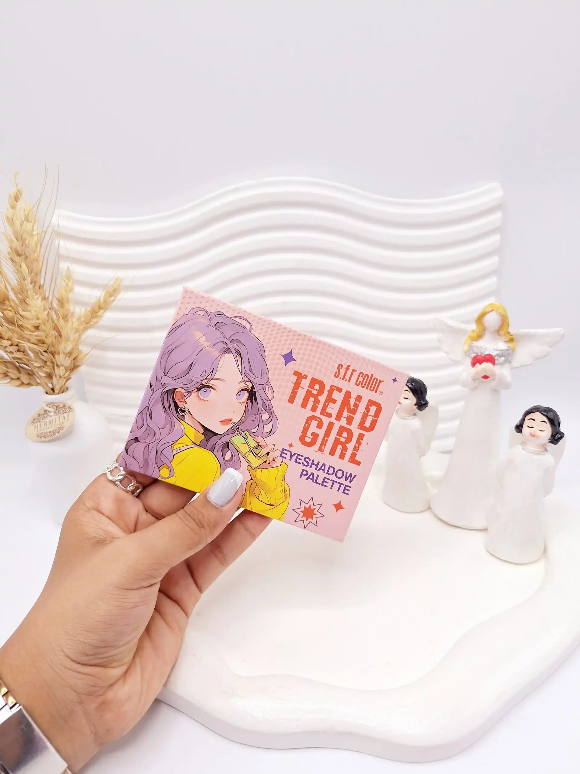 پالت سایه 12 رنگ تابستانه طرح دختر Sfr color کد 7629