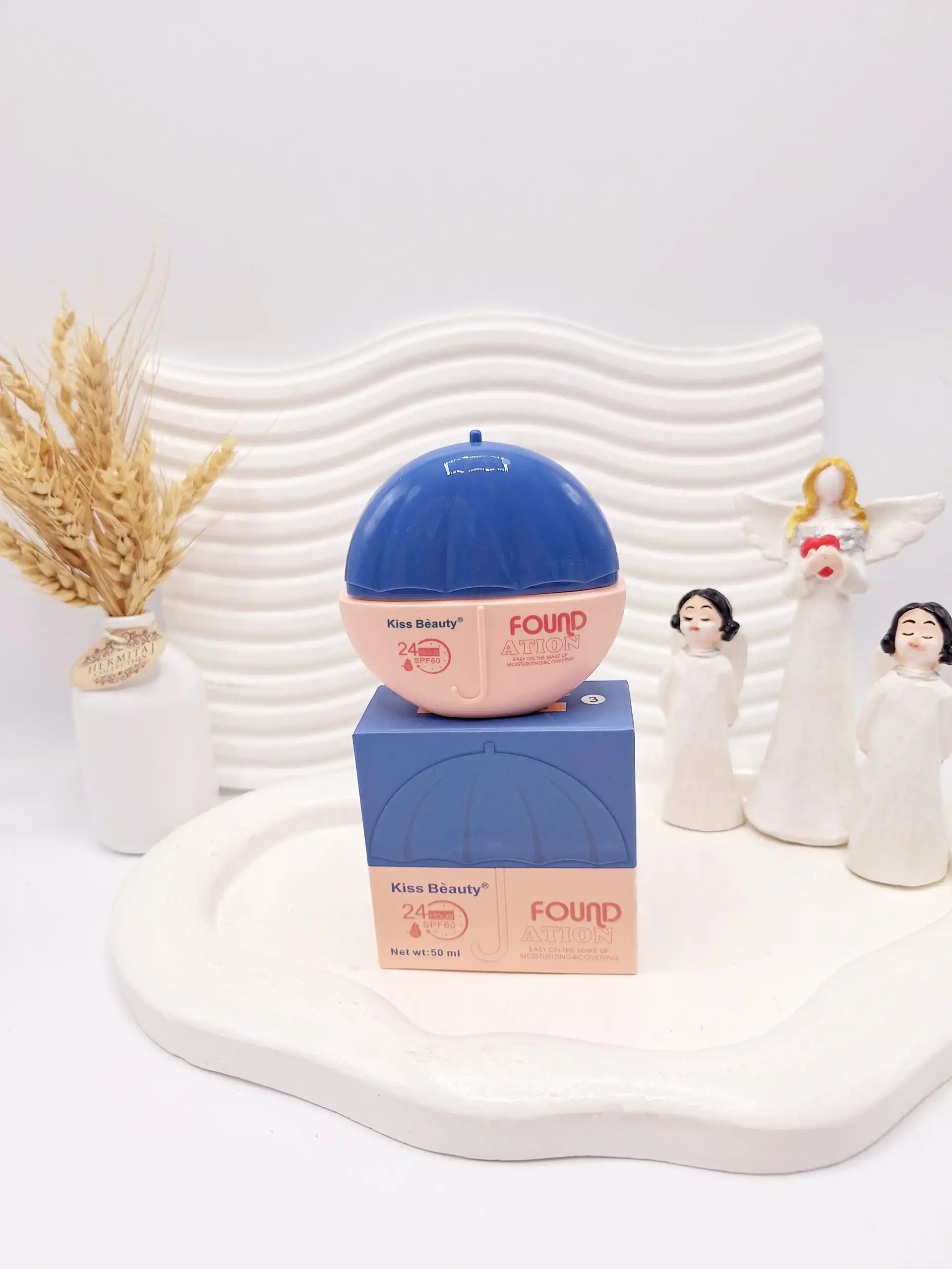 ضد آفتاب کرم پودری spf60 کیس بیوتی مدل چتر حجم 50 میل کد 68644-03