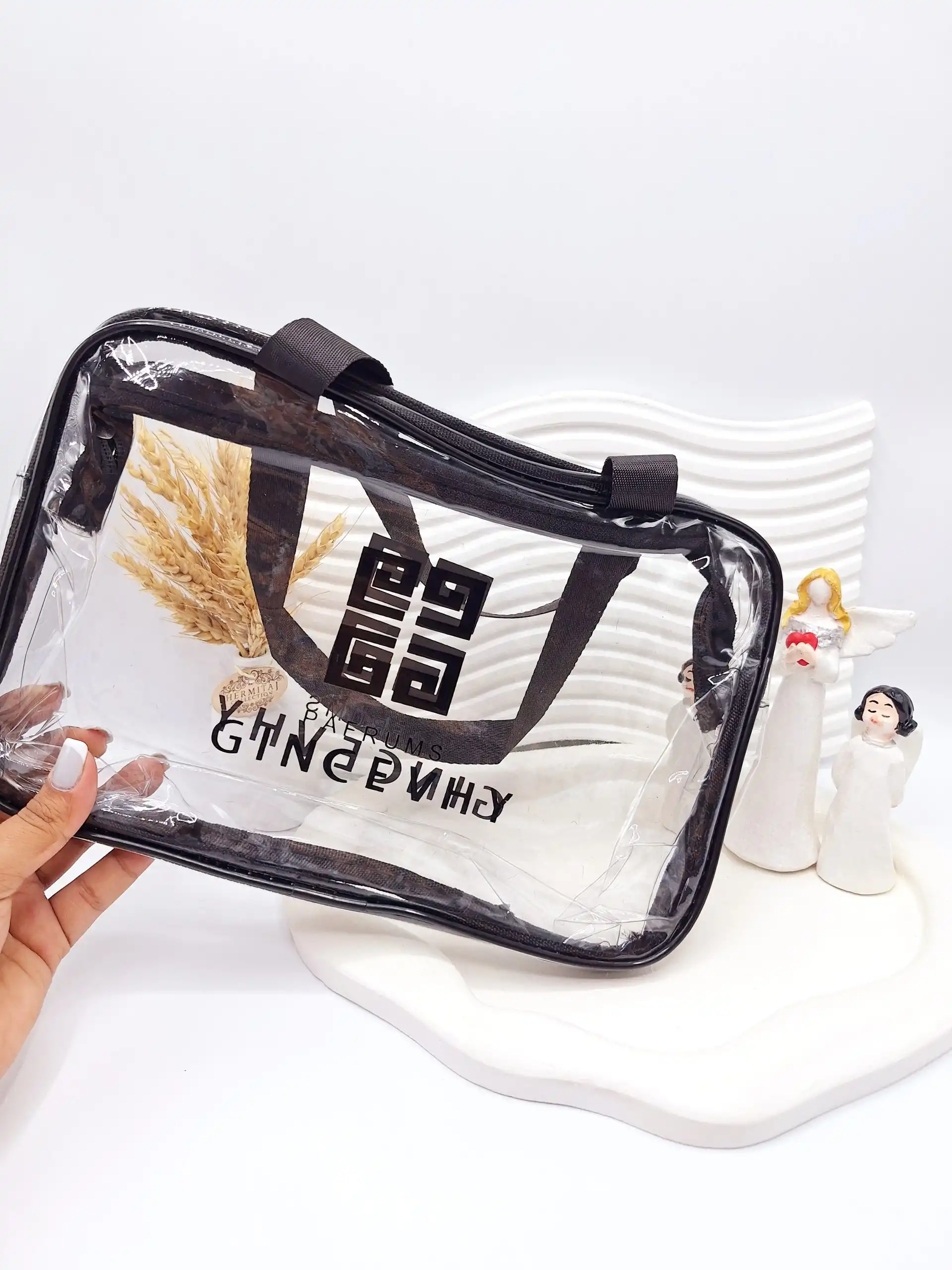 پک 3 تایی کیف آرایشی واشبگ WASHBAG (طلق سفید و شفاف)