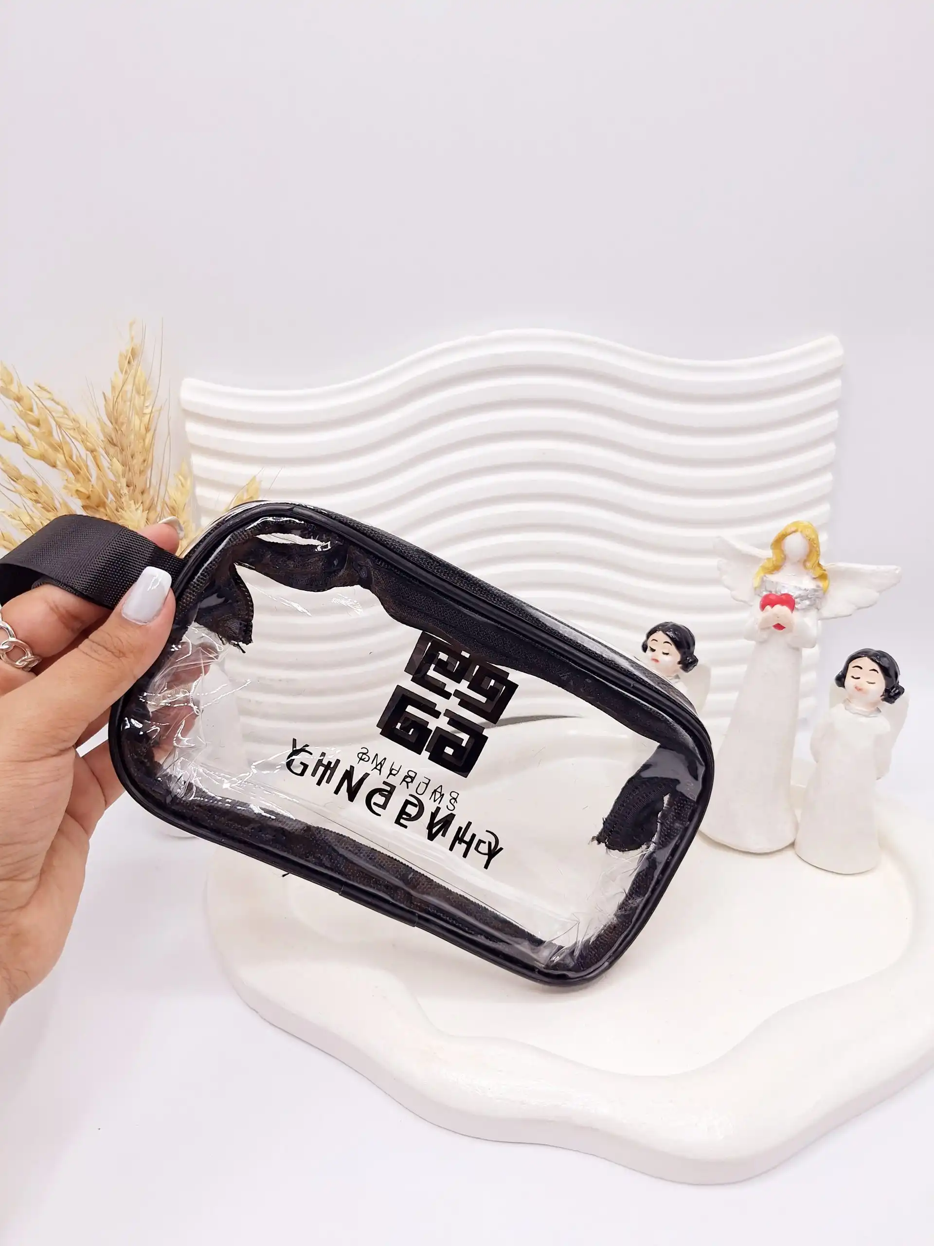 پک 3 تایی کیف آرایشی واشبگ WASHBAG (طلق سفید و شفاف)