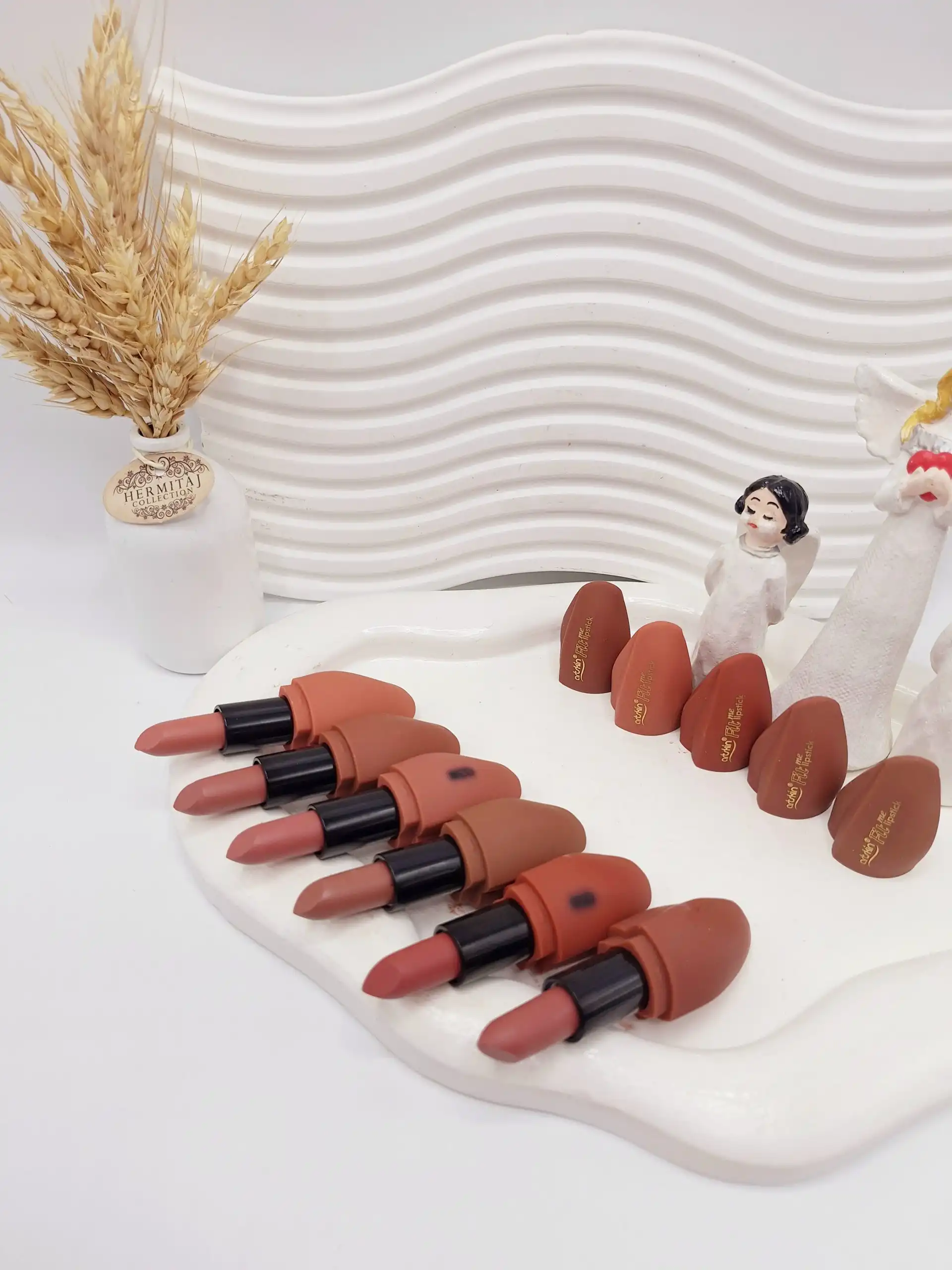 پک 12 تایی رژ جامد مخملی پوکه طرح لب برند آرت اسکین کد 971083-2