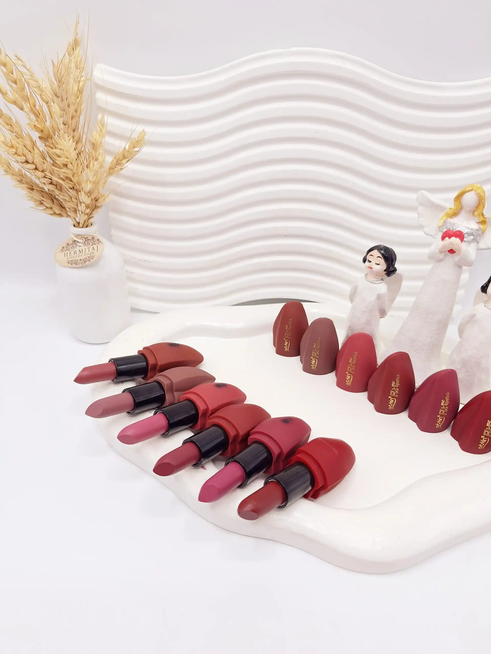 پک 12 تایی رژ جامد مخملی پوکه طرح لب برند آرت اسکین کد 971083-2