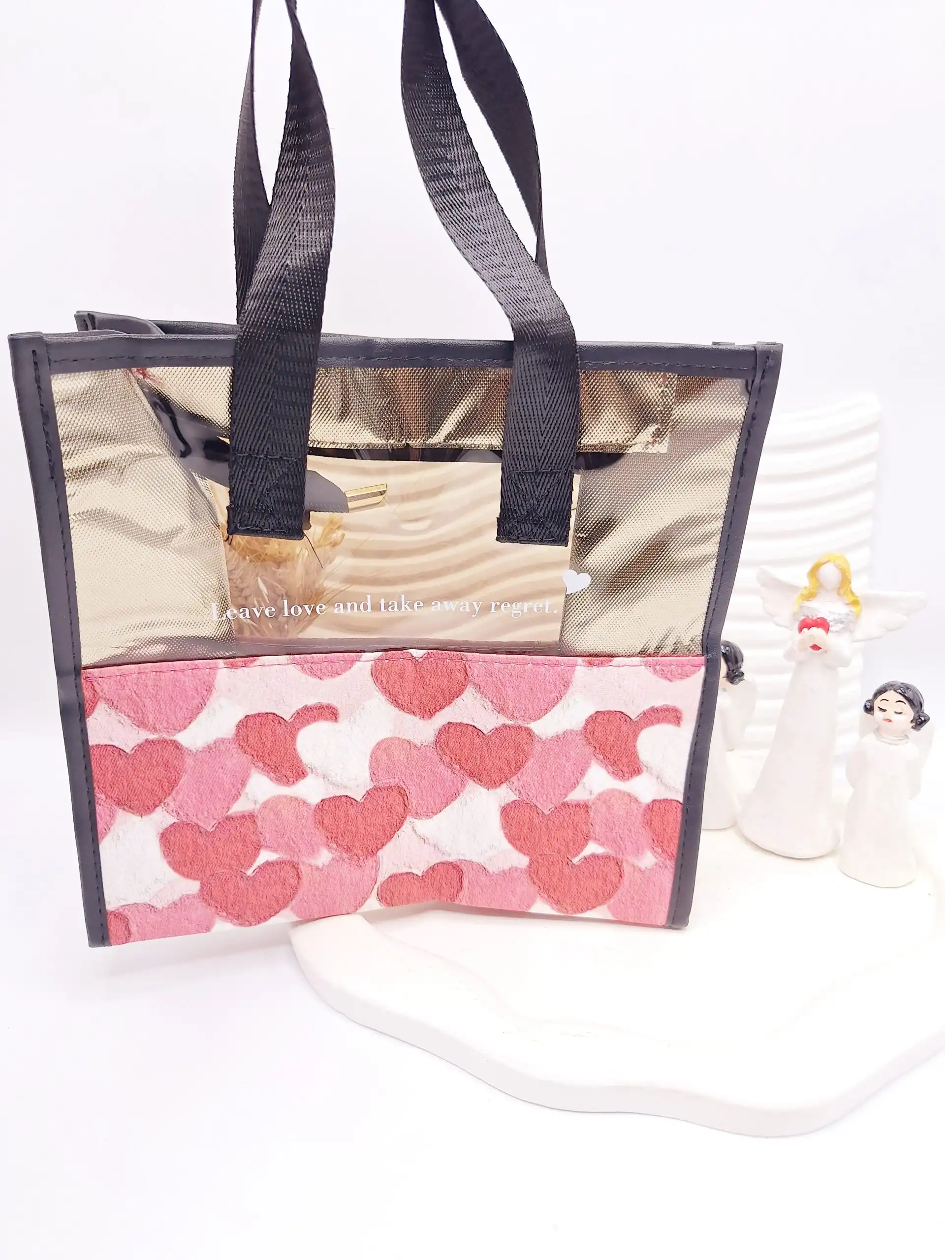 کیف قابل حمل زیپ دار طرح قلبی