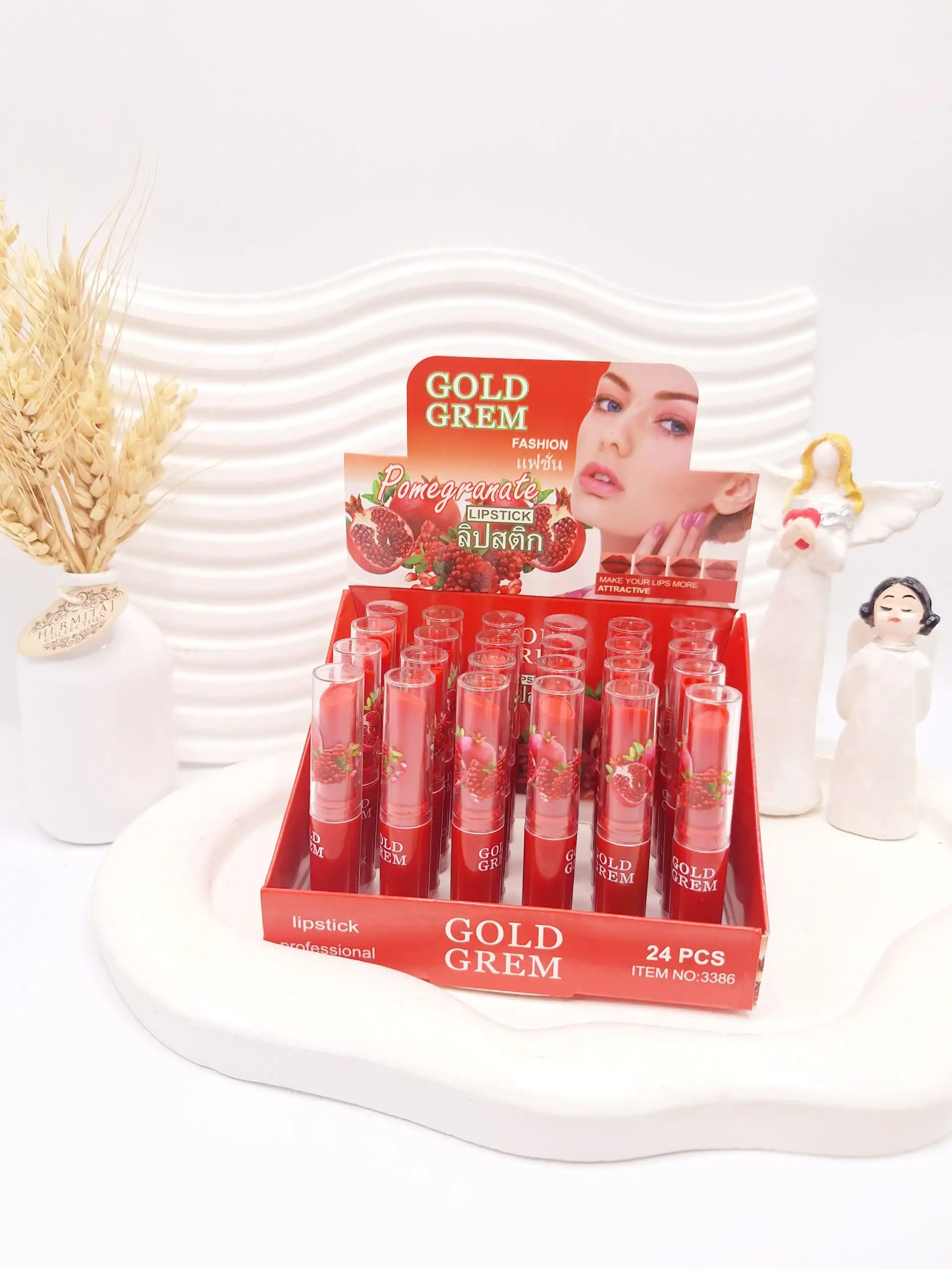 بالم لب انار قلمی برند GoLDGREM کد 3386