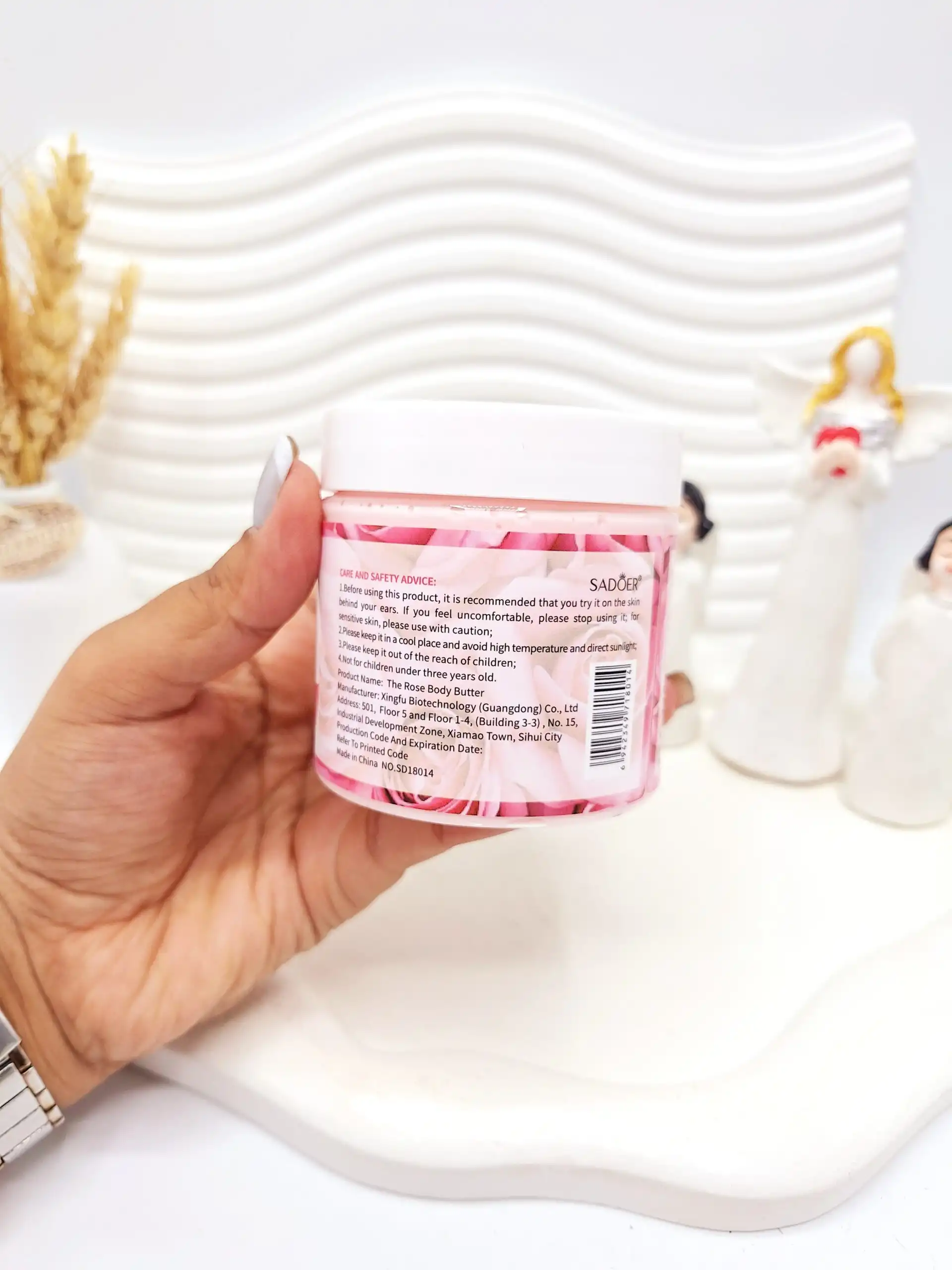 کره بدن رایحه گل رز 200 گرم سادور کد 8014