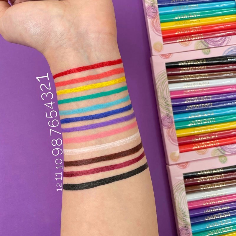 پک 12 تایی خط چشم ماژیکی رنگی هندیان کد 0749