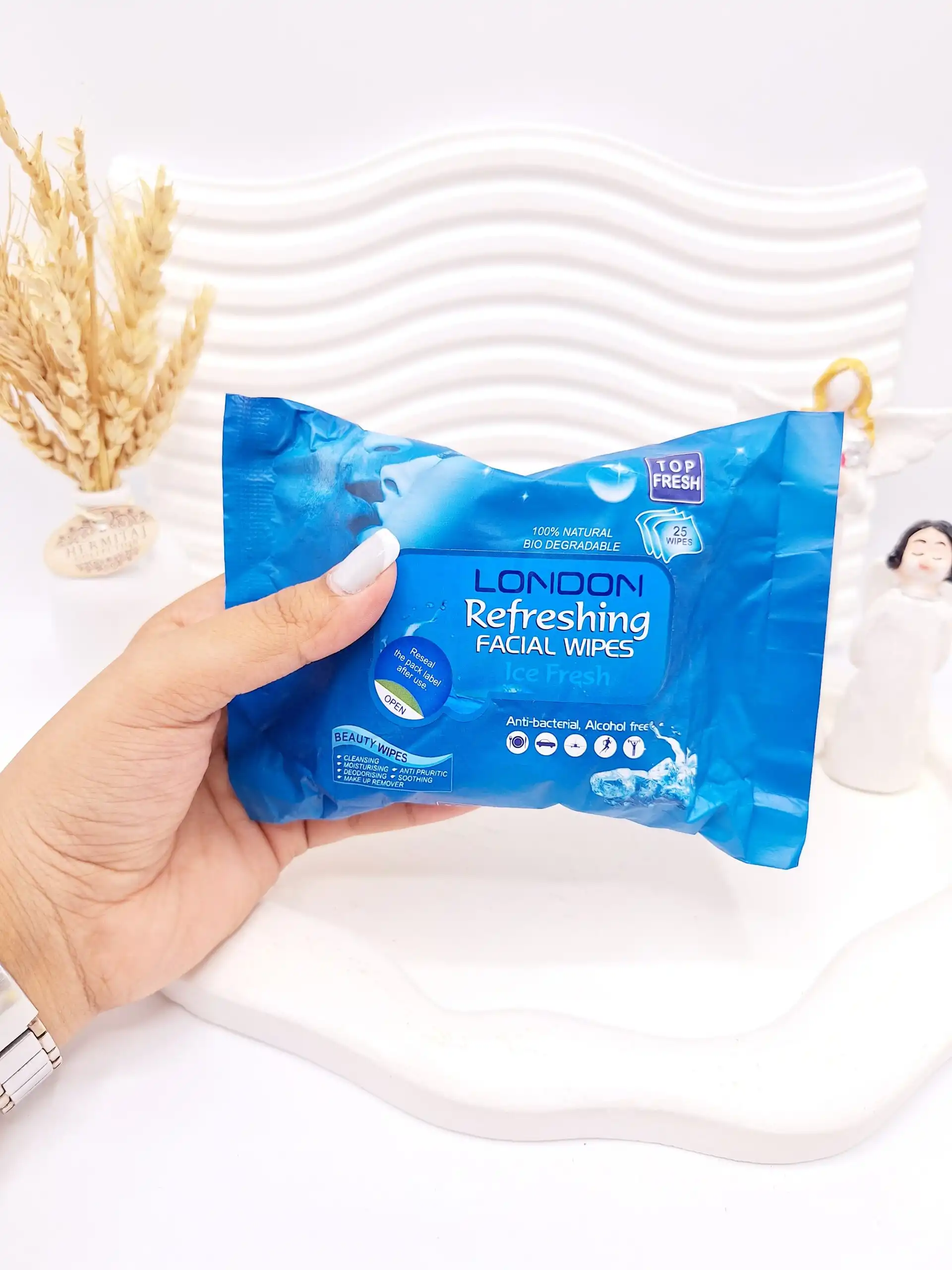 دستمال مرطوب اسانس گل Jasmine 25 عددی کد 0050