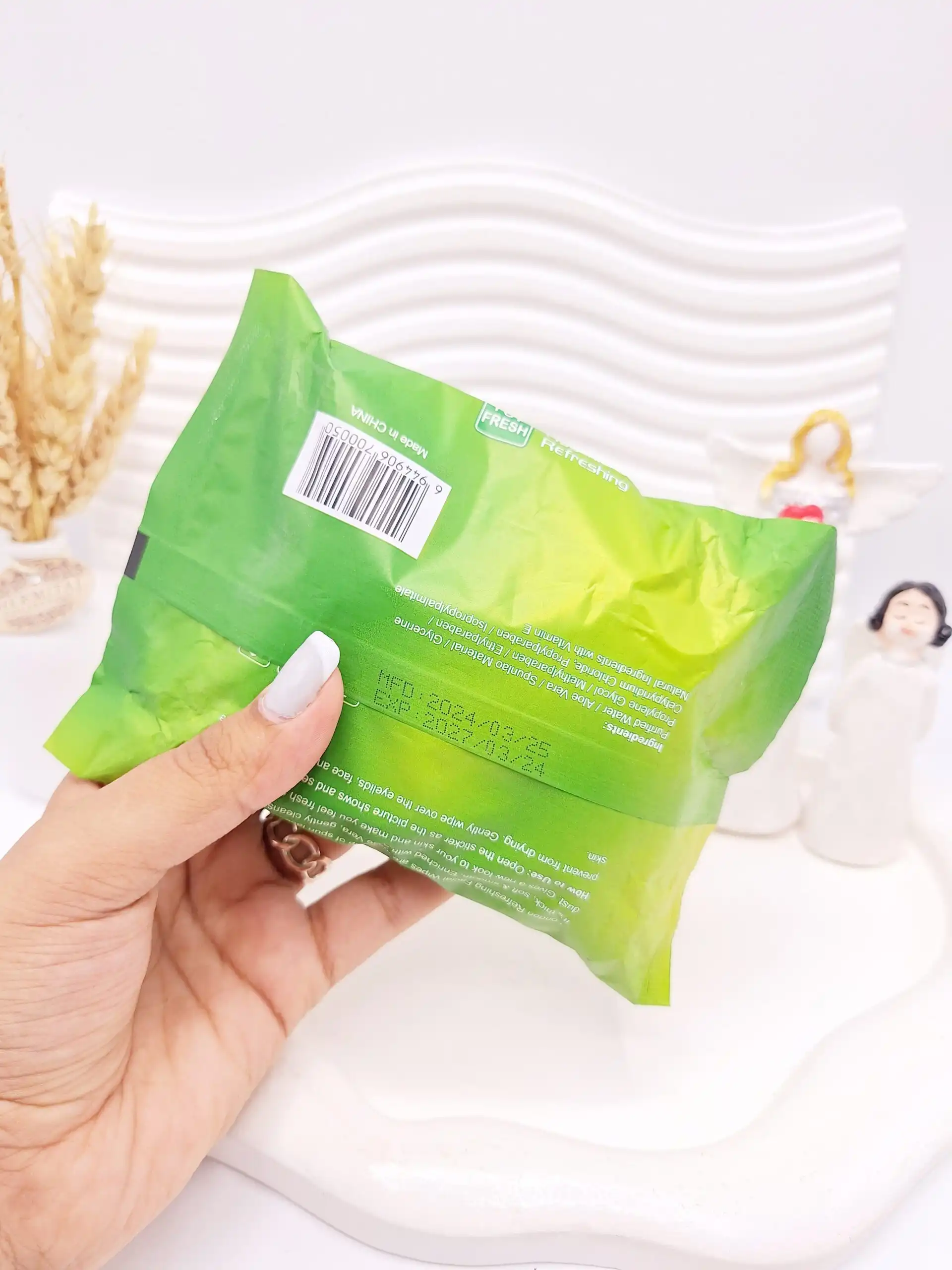 دستمال مرطوب اسانس گل Jasmine 25 عددی کد 0050