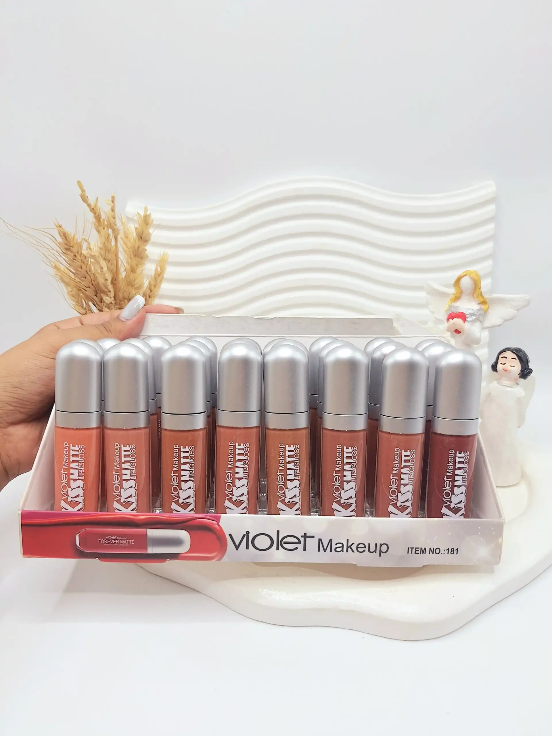 پک رژ مایع 8 تایی برند ویولت میکاپ کد 181