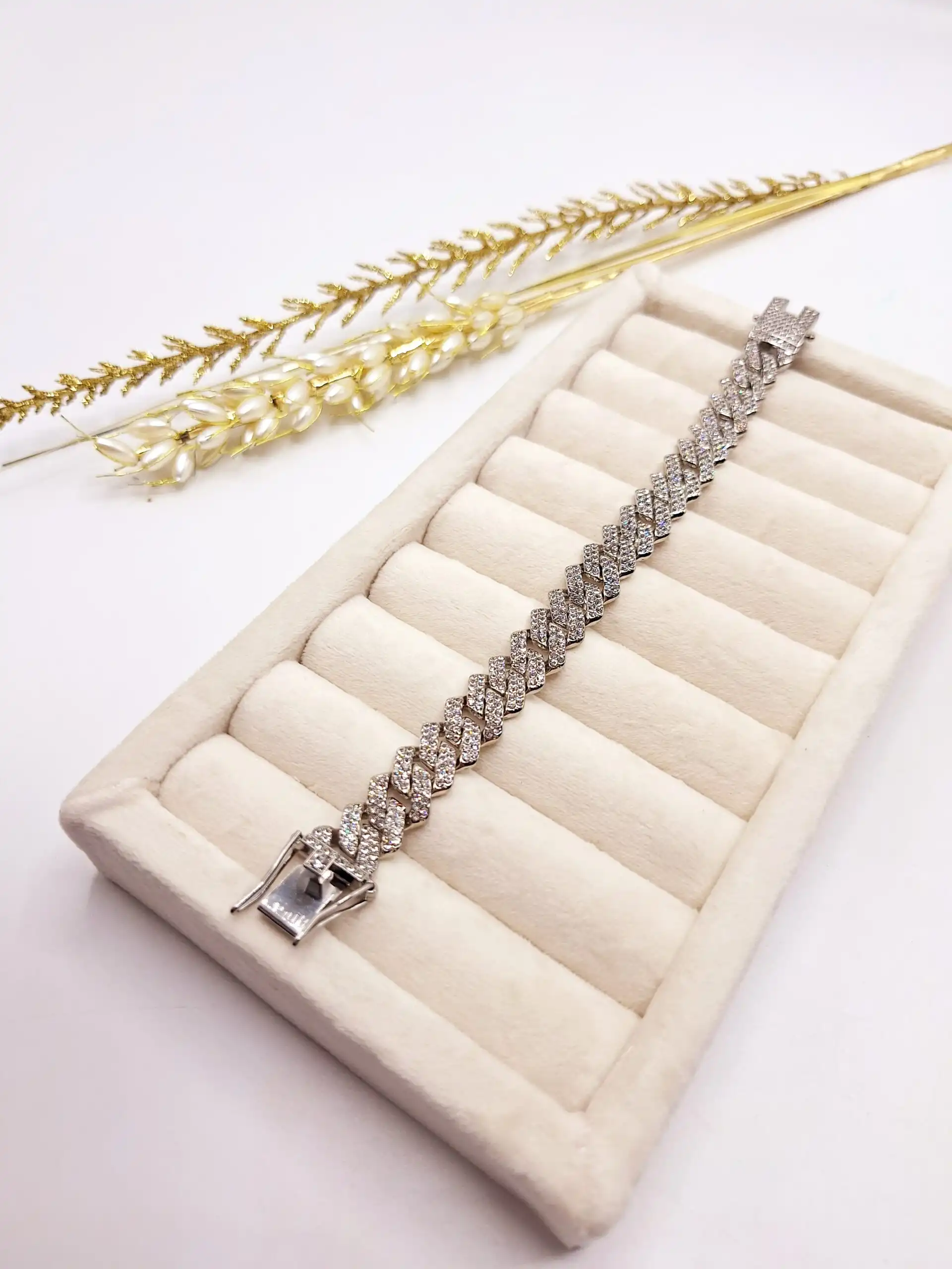 دستبند فول نگین کارتیر استیل