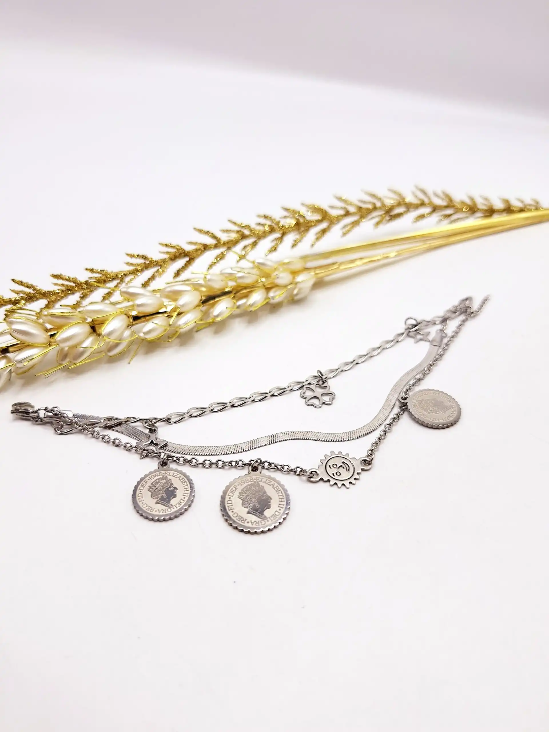 دستبند 3 لاین ملکه الیزابت و ستاره