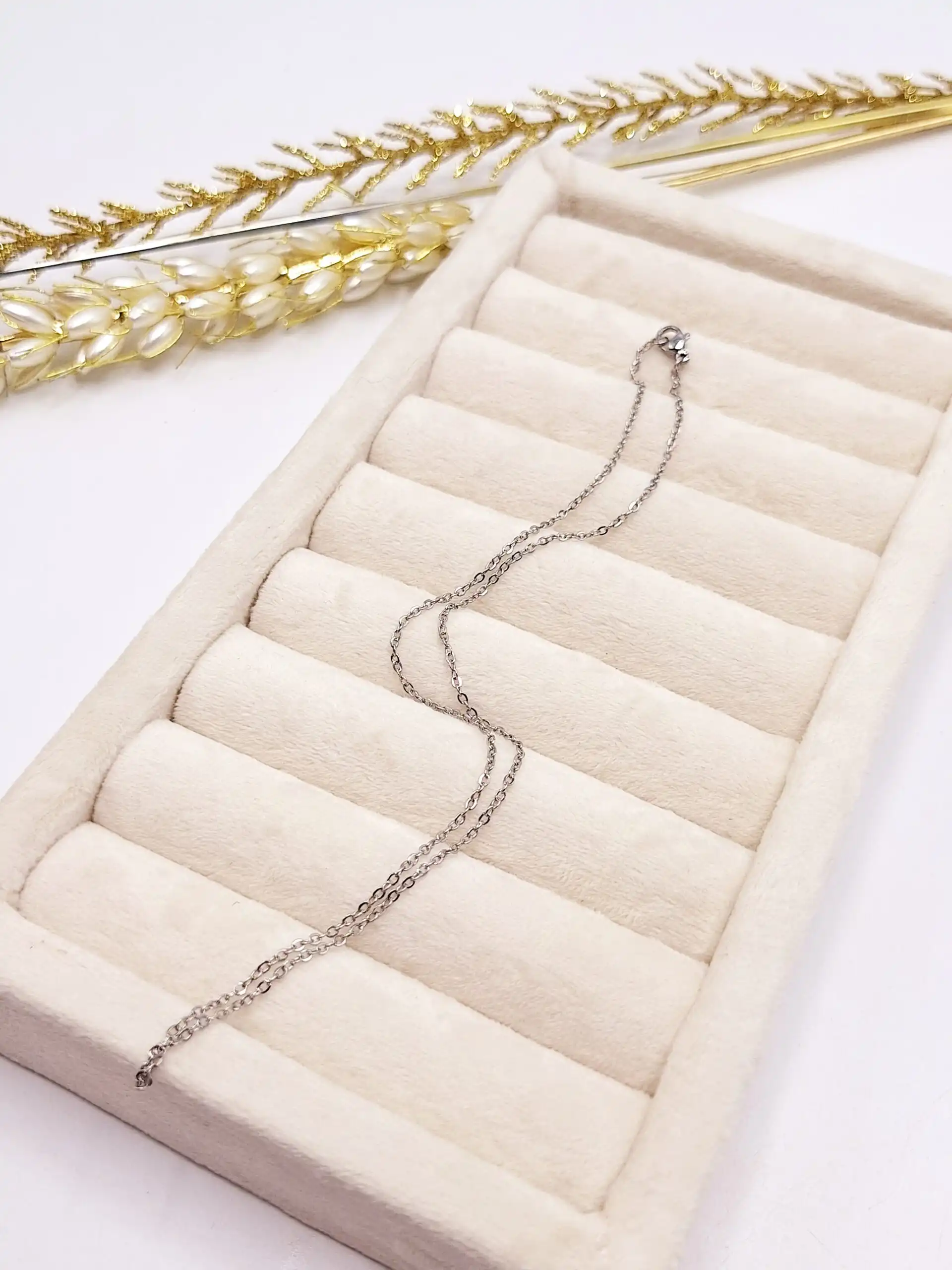 زنجیر استیل نقره ای