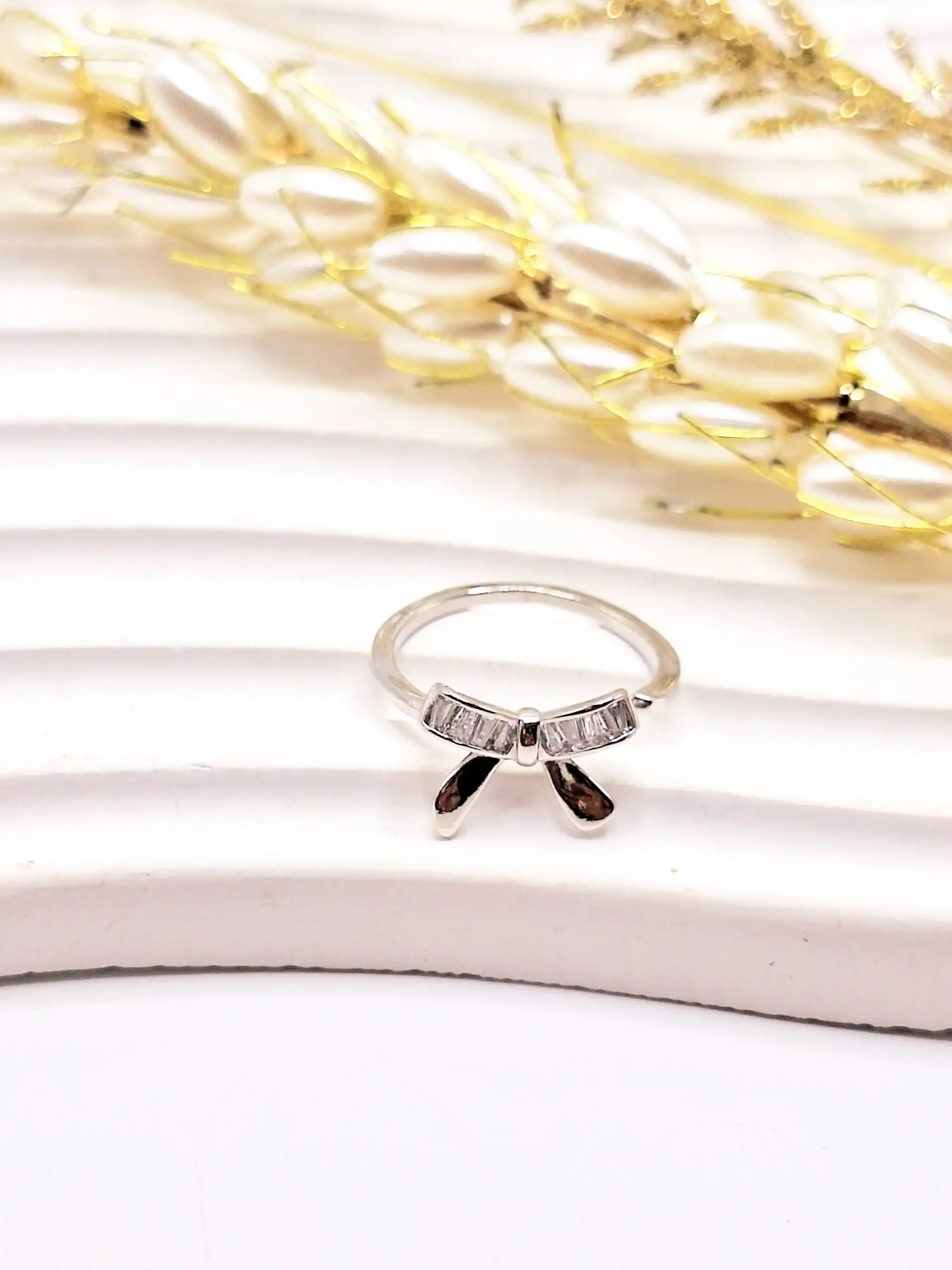 انگشتر تنیسی طرح پاپیون فری سایز