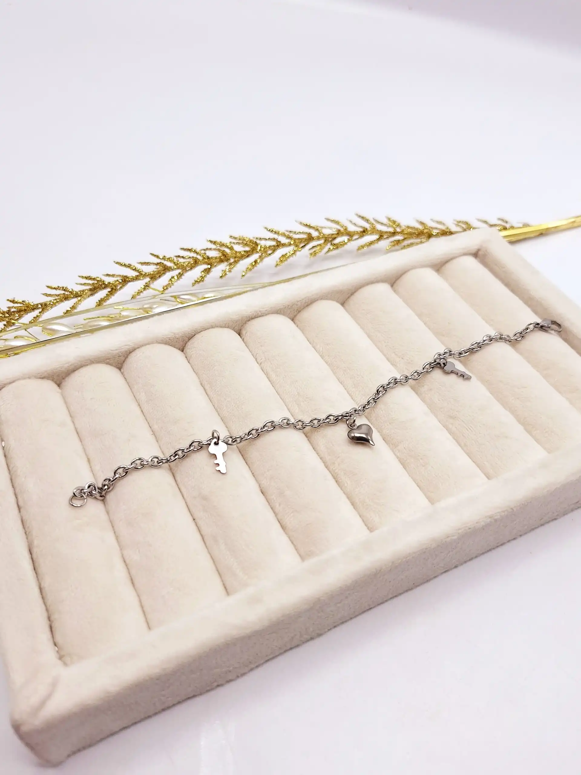 دستبند زنجیری استیل طرح رندم