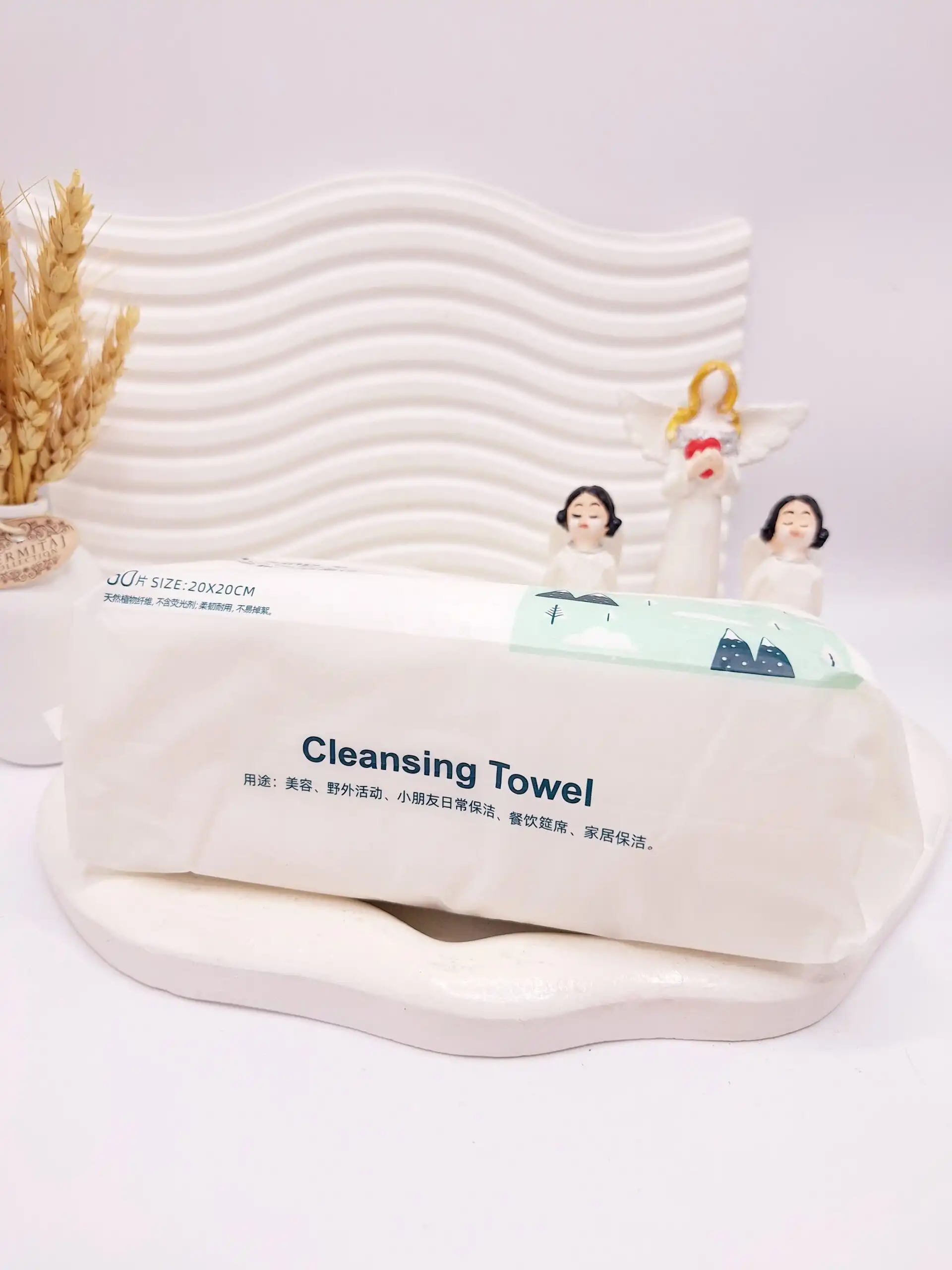 دستمال حوله ای Hanyan رنگ طرح کوه 60 عددی کد 0539