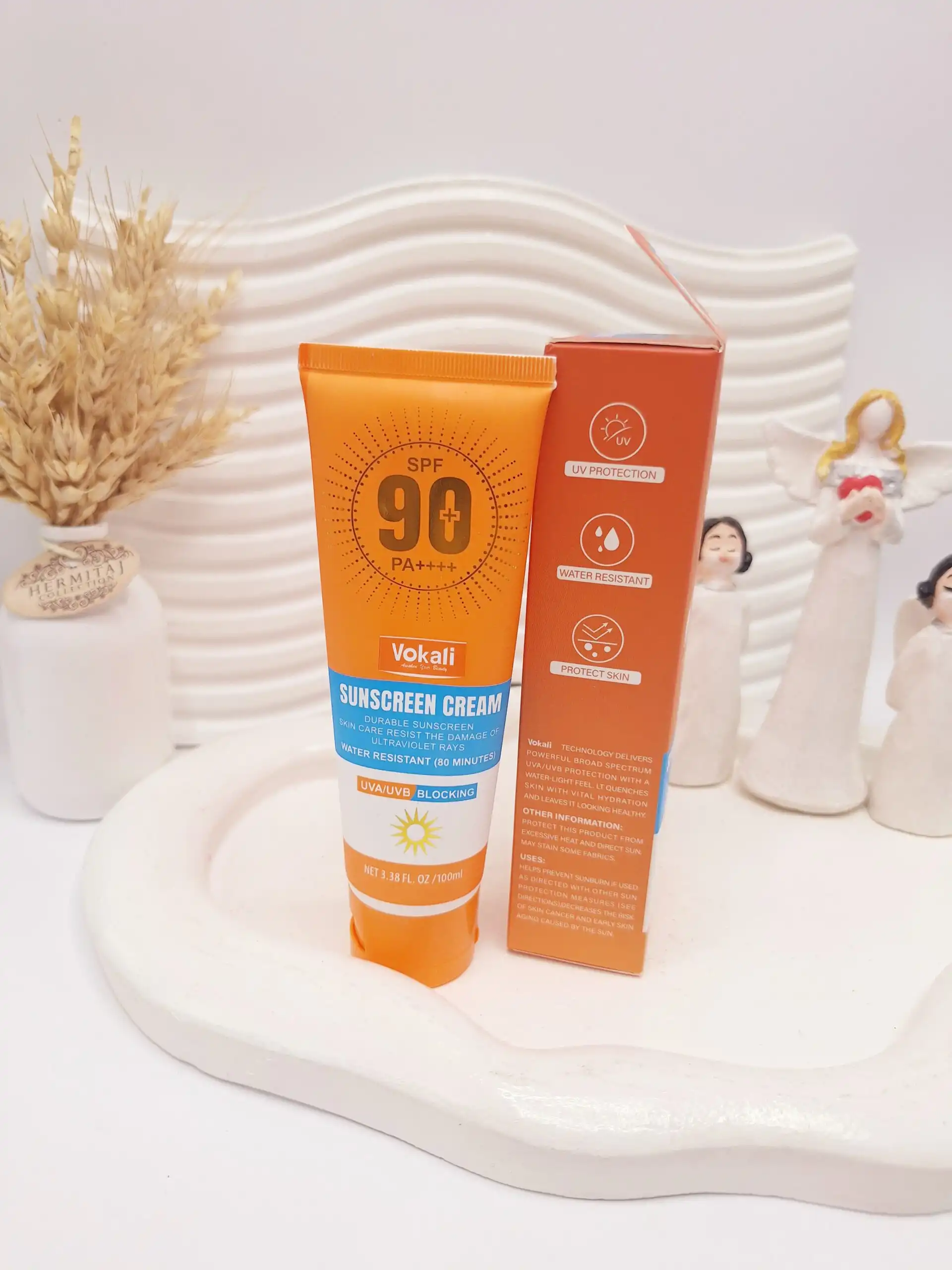 کرم ضد آفتاب صورت و بدن Spf90 Vokali کد CX7753