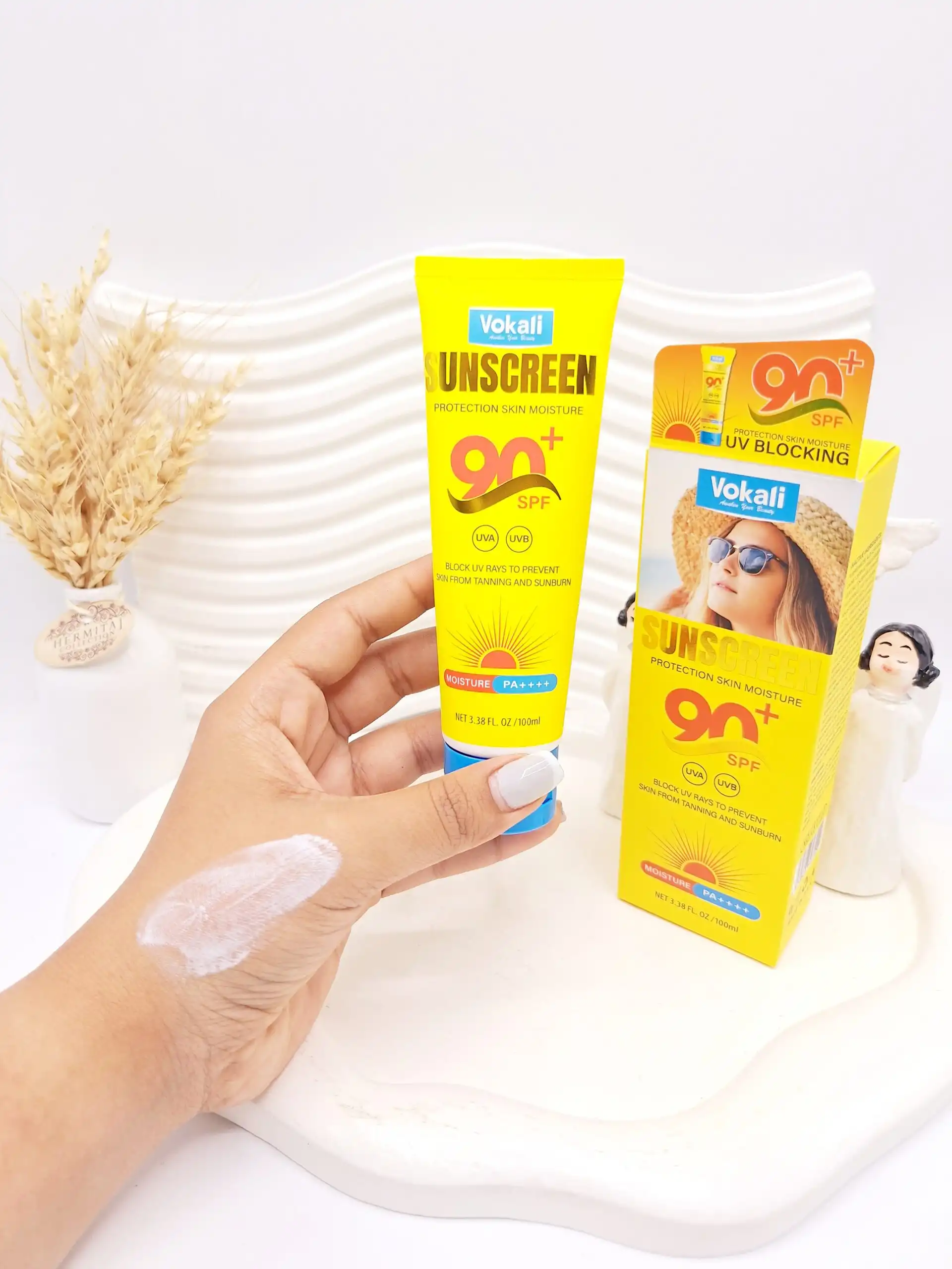 کرم ضد آفتاب صورت و بدن Spf90 Vokali کد CX7710