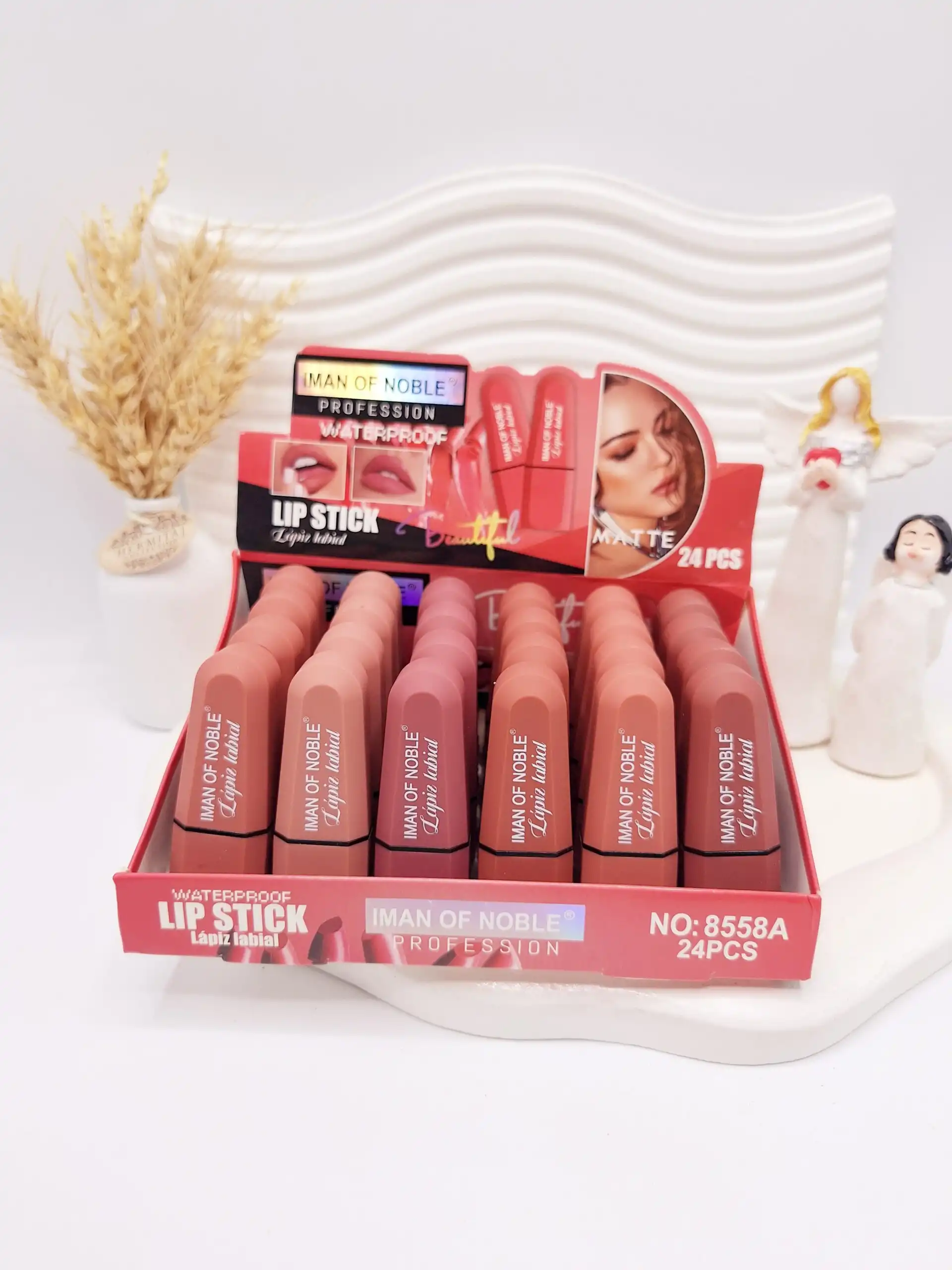 پک 6 تایی رژ جامد ایمن آف نوبل ضد آب کد 8558