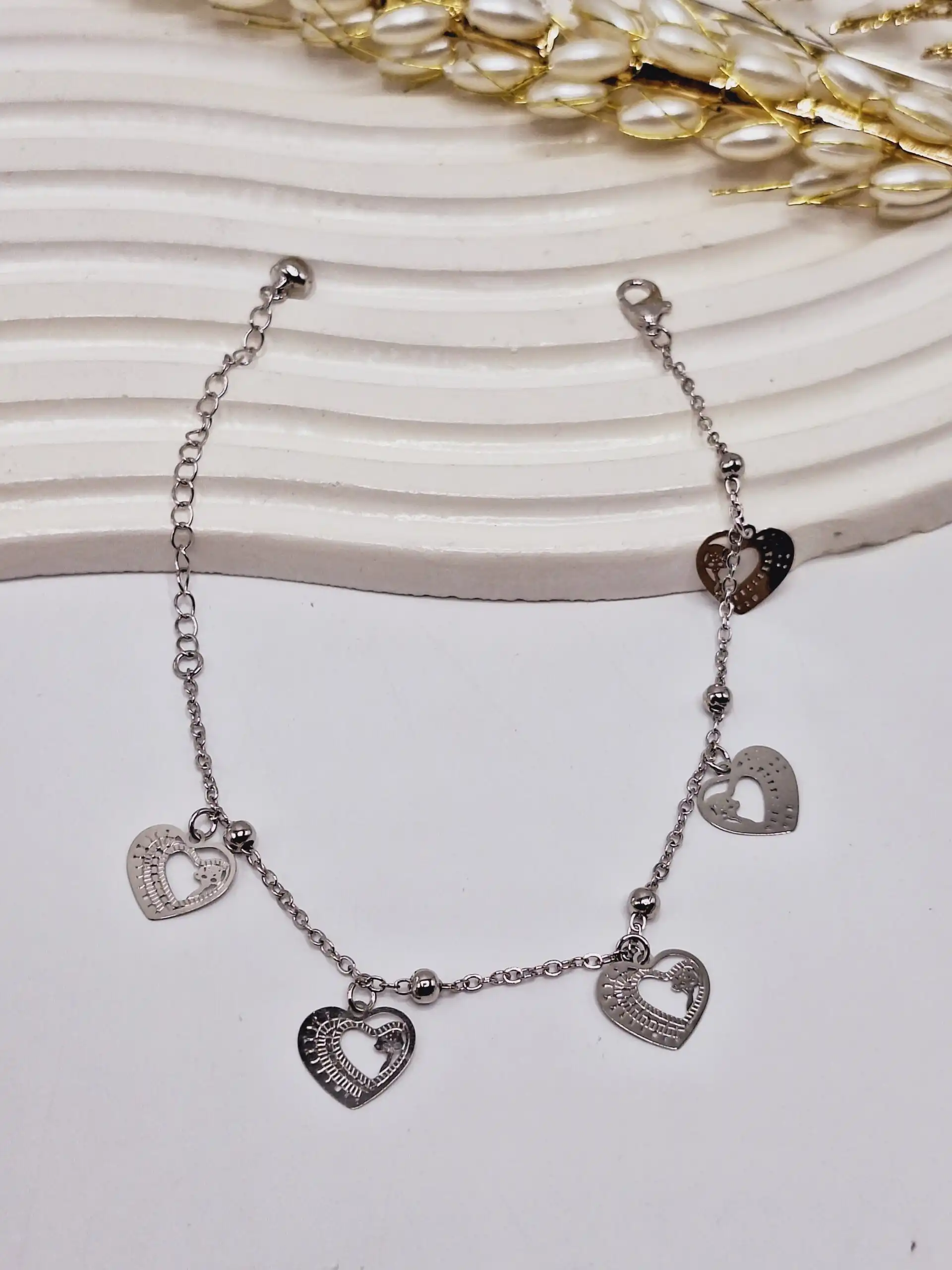 پابند طرح آویز قلب آبکاری رادیوم